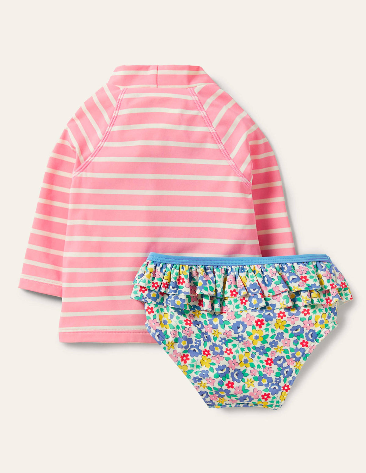 Rash Guard Set-Pink Lemonade/Ivory Ducks - Image 2