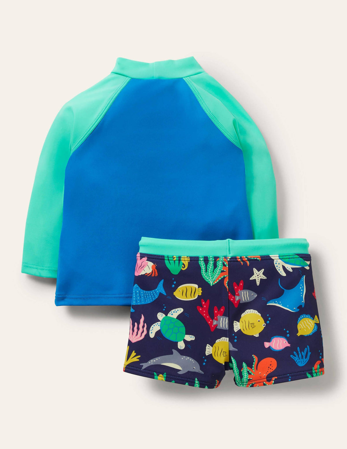 Rash Guard Set-Tropical Green Octopus - Image 2