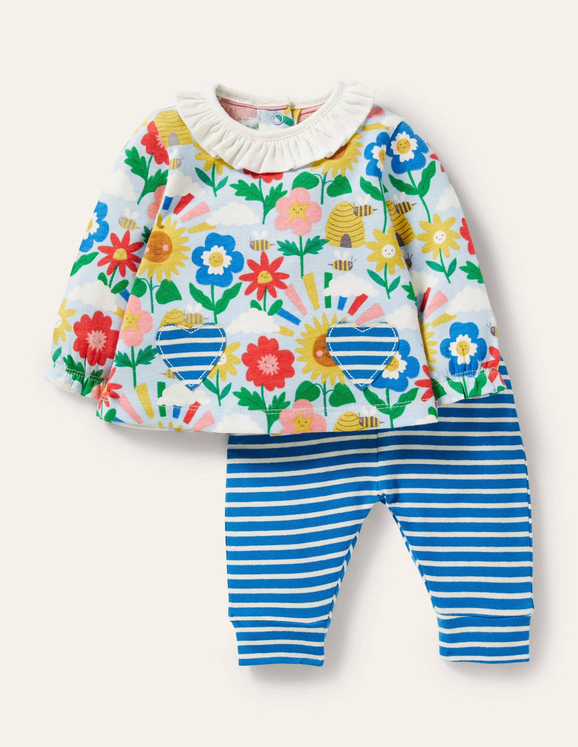 Supersoft Jersey Playset-Multi Happy Flowers-1