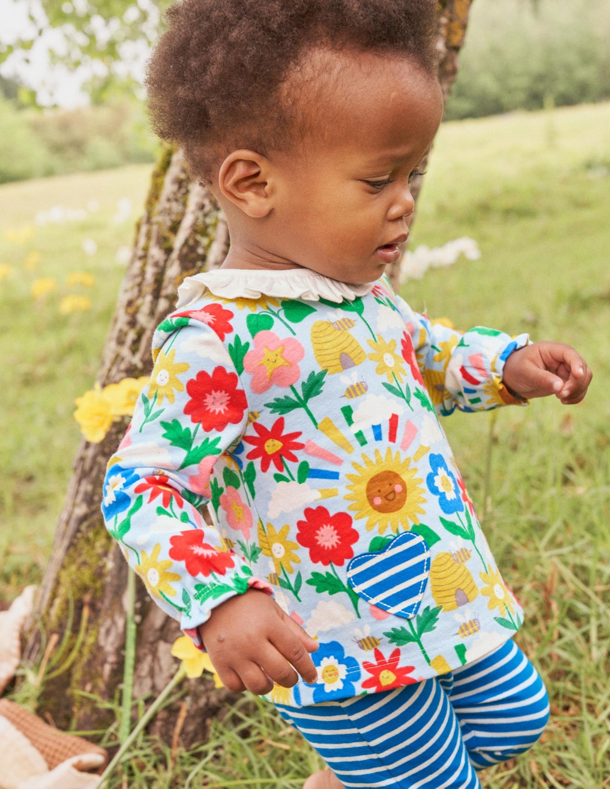 Supersoft Jersey Playset-Multi Happy Flowers-4