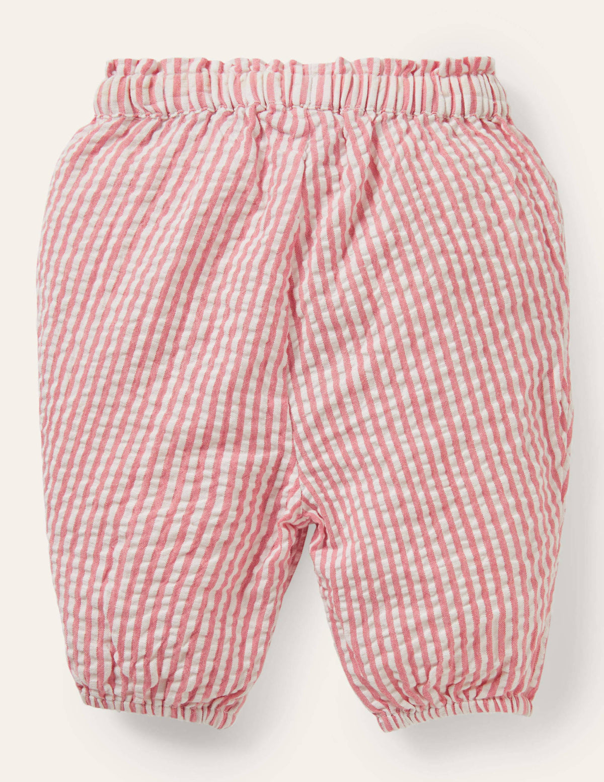 Woven Paperbag Pants-Ivory/Boto Pink Ticking-2