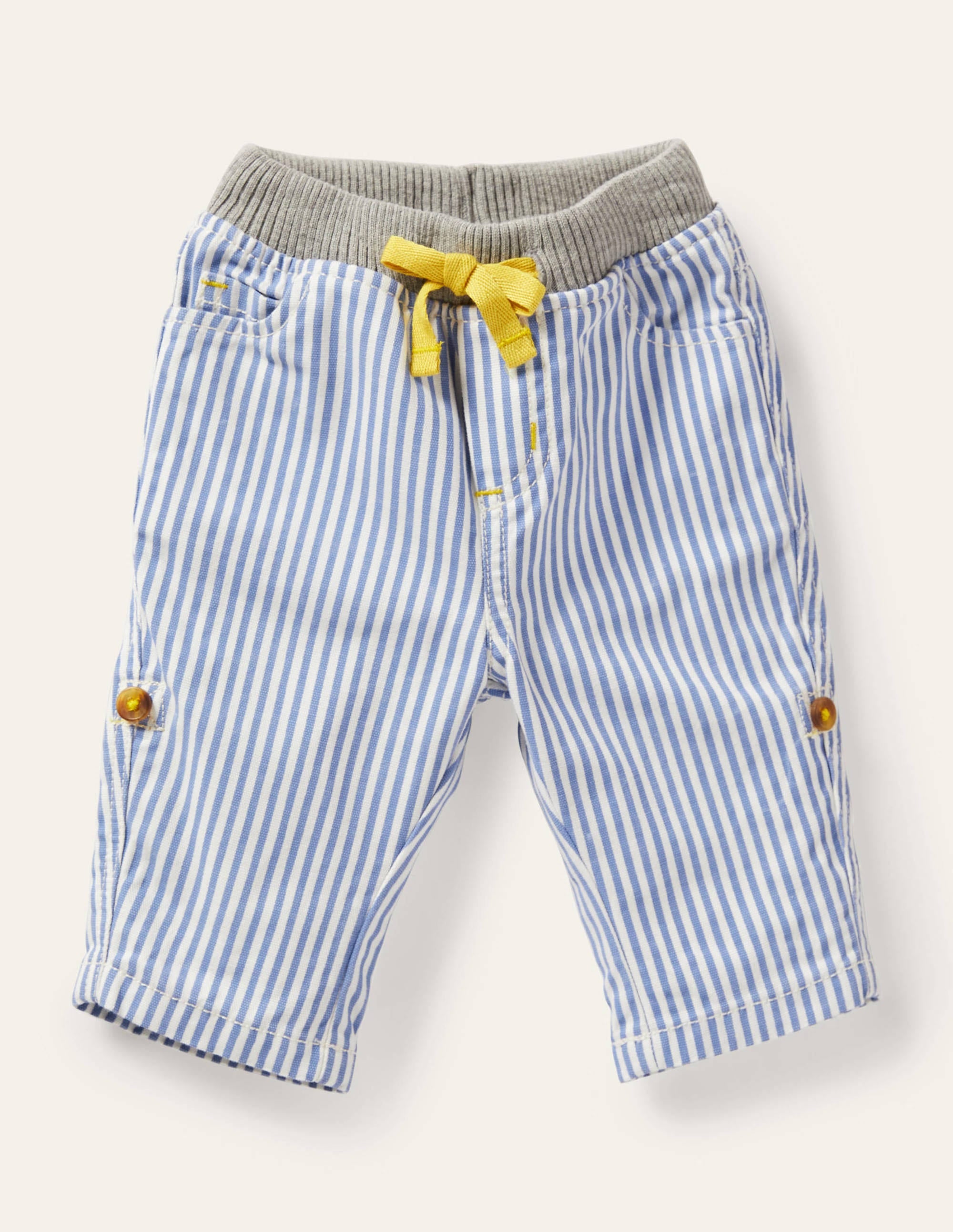 Roll Up Pants-Blue Ticking - Image 1