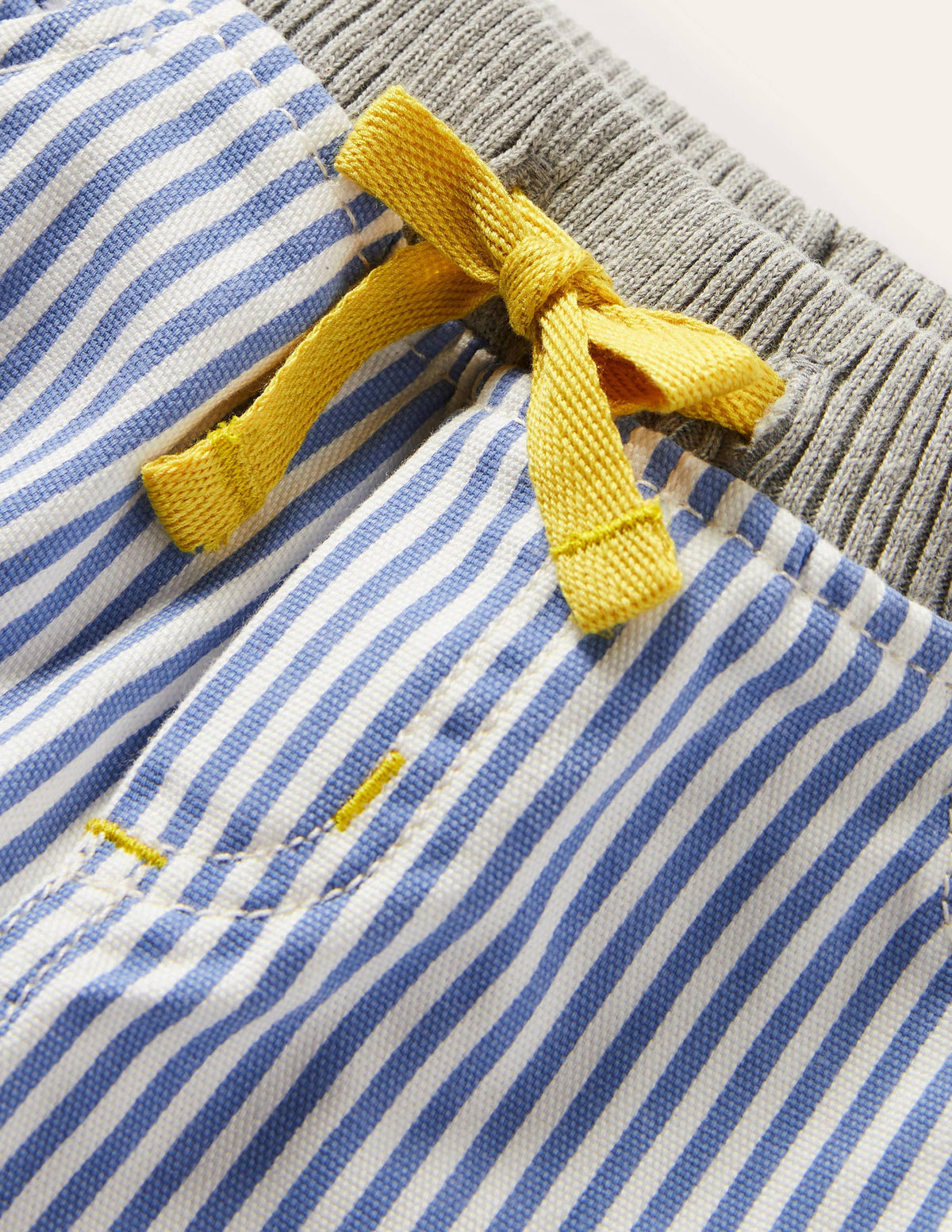 Roll Up Pants-Blue Ticking - Image 3