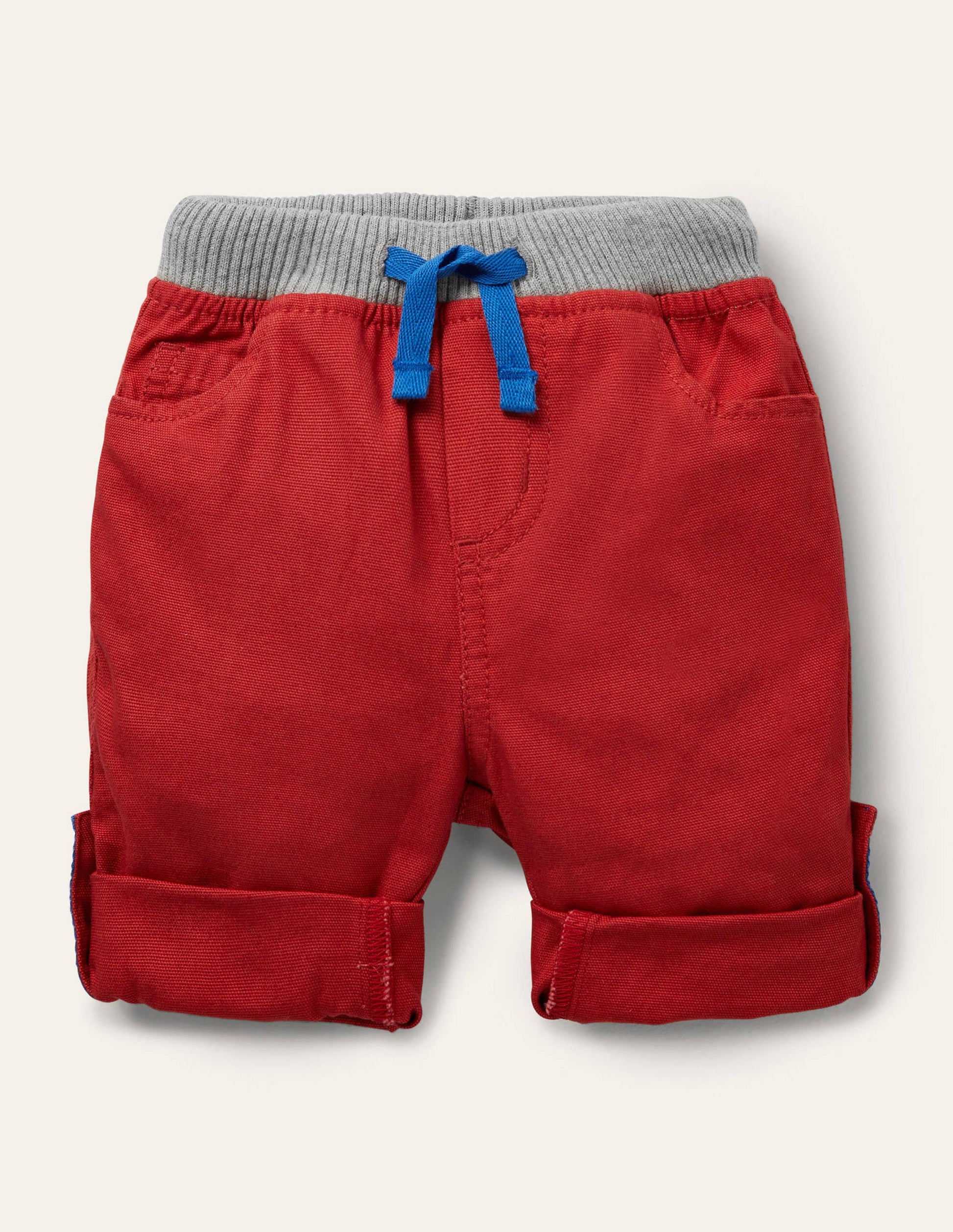 Roll Up Pants-Red-1