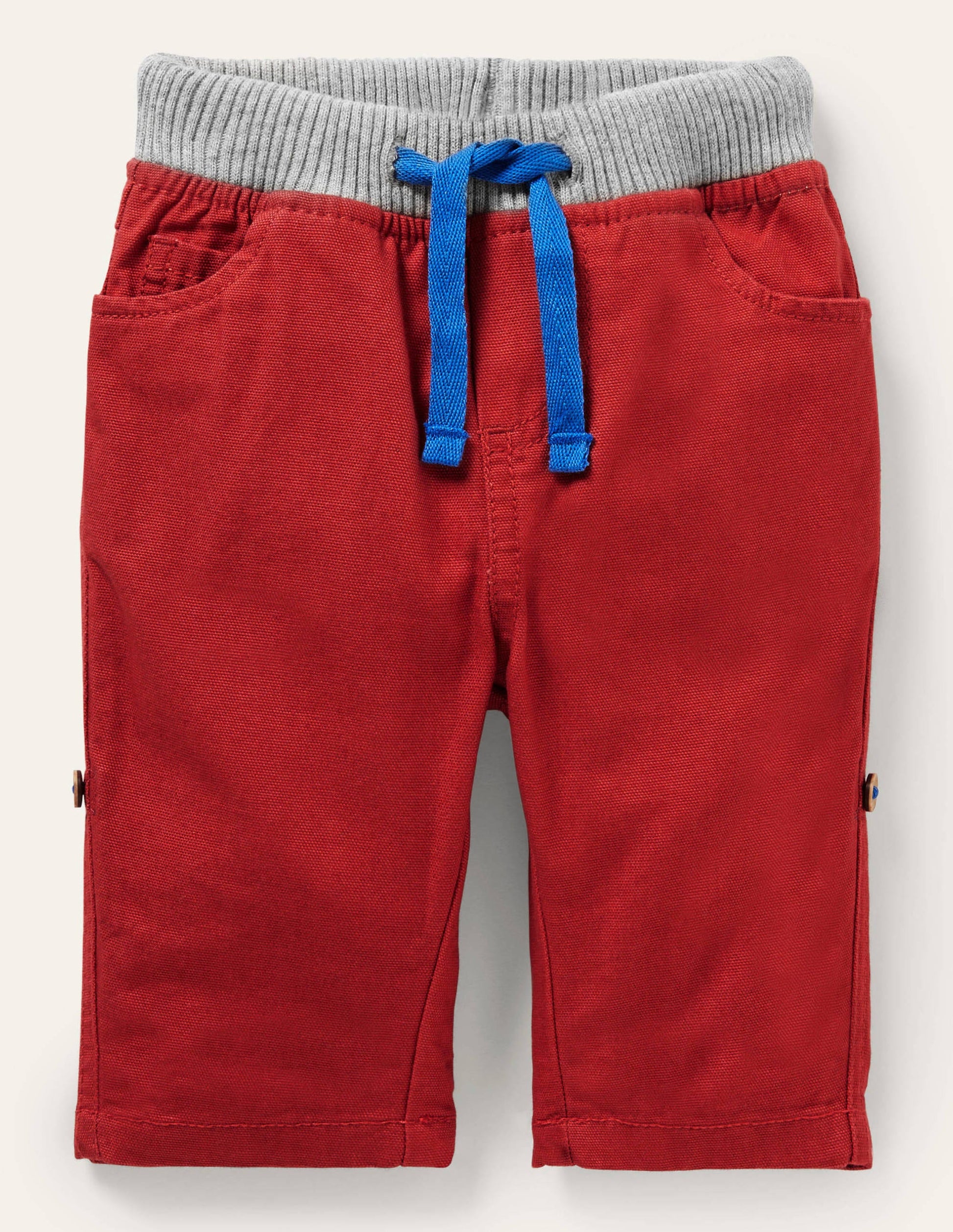 Roll Up Pants-Red-4