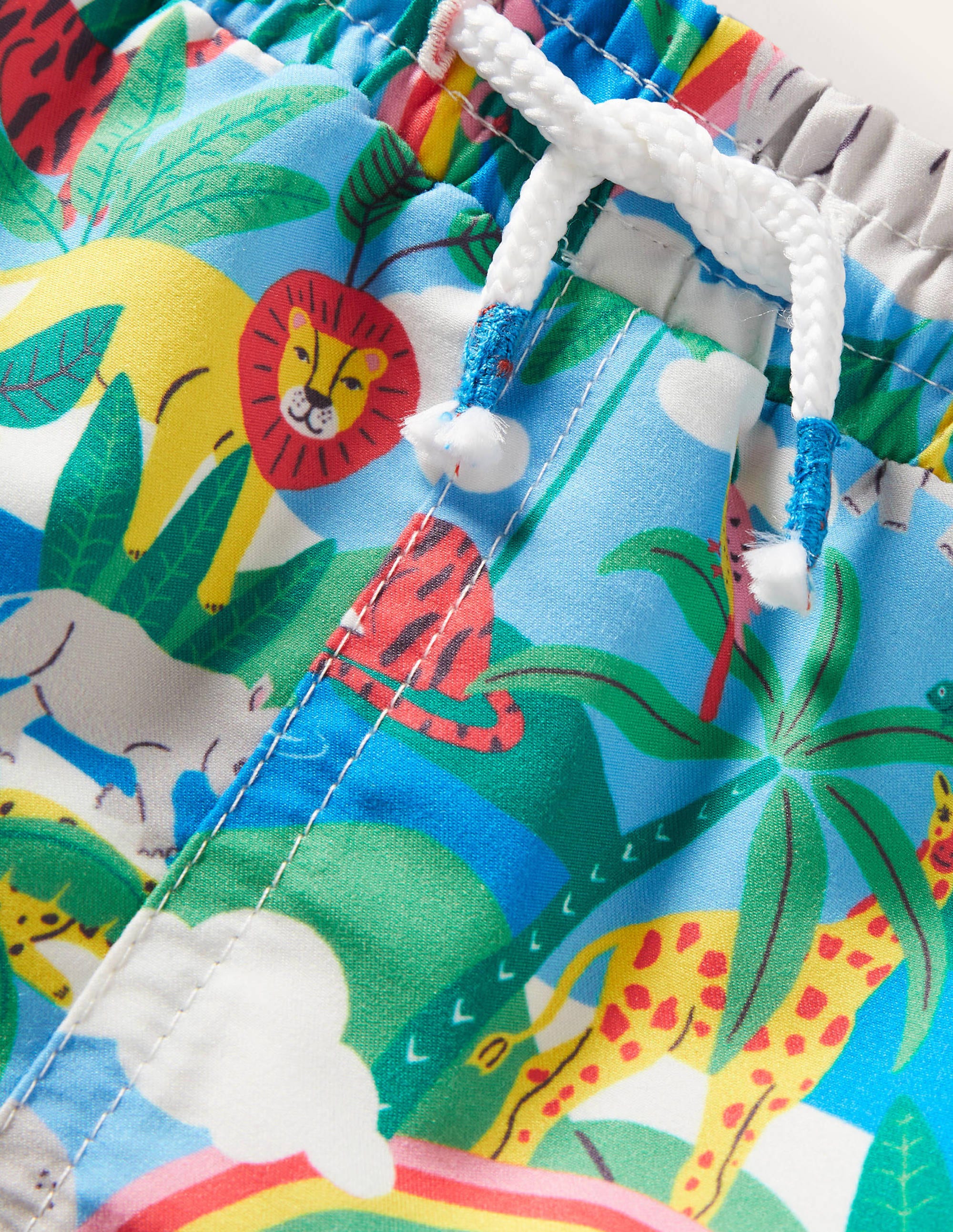 Swim Trunks-Ivory Surfboard Rainbow Jungle - Image 3