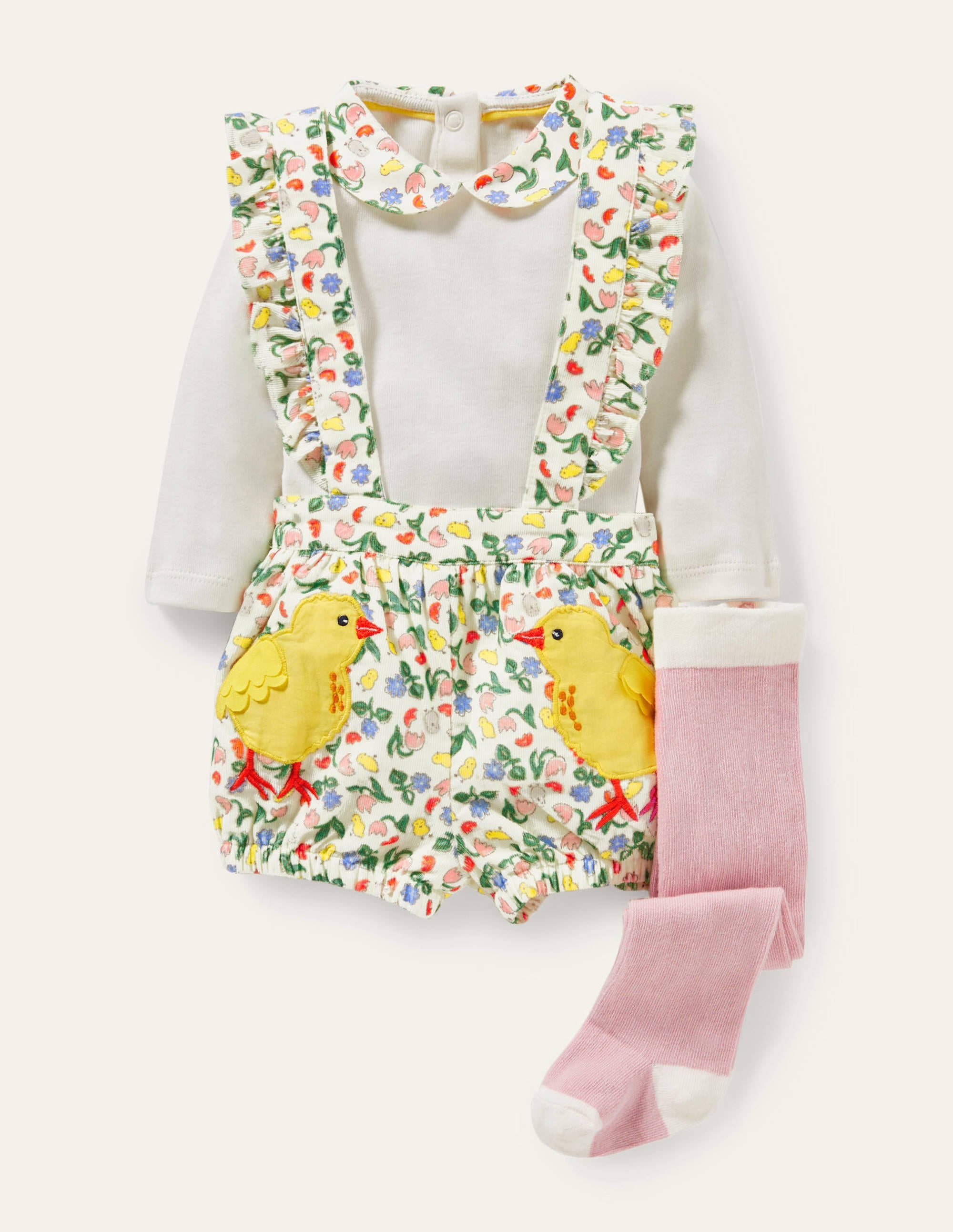 Cord Bloomer 3 Piece Set-Ivory Baby Chicks - Image 1