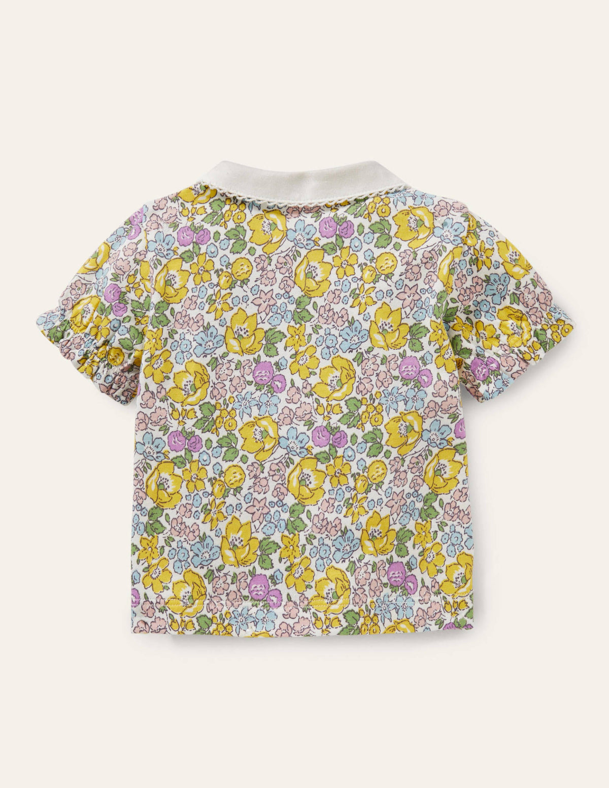 Printed Collar Top-Cool Violet Floral - Image 2