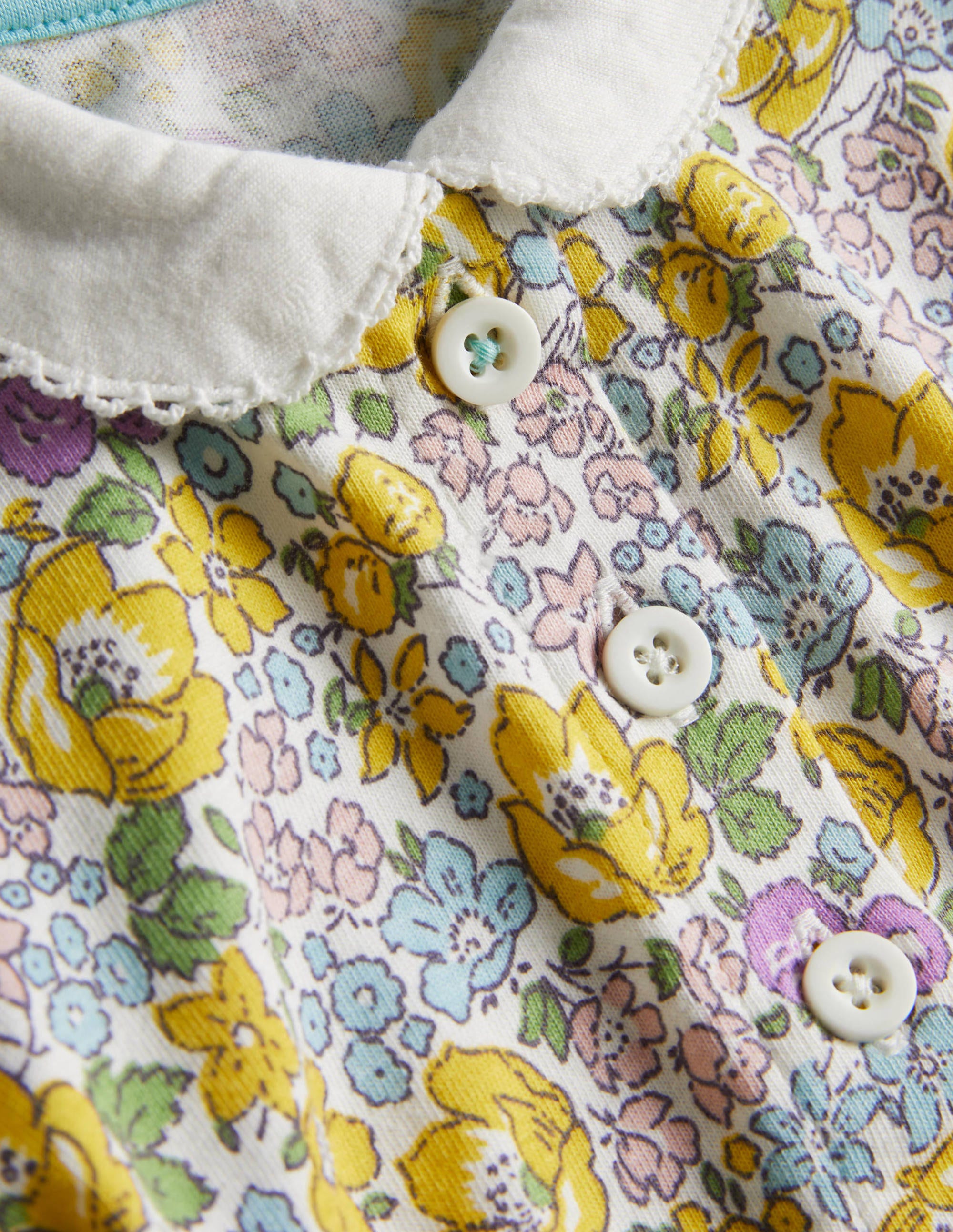 Printed Collar Top-Cool Violet Floral - Image 3