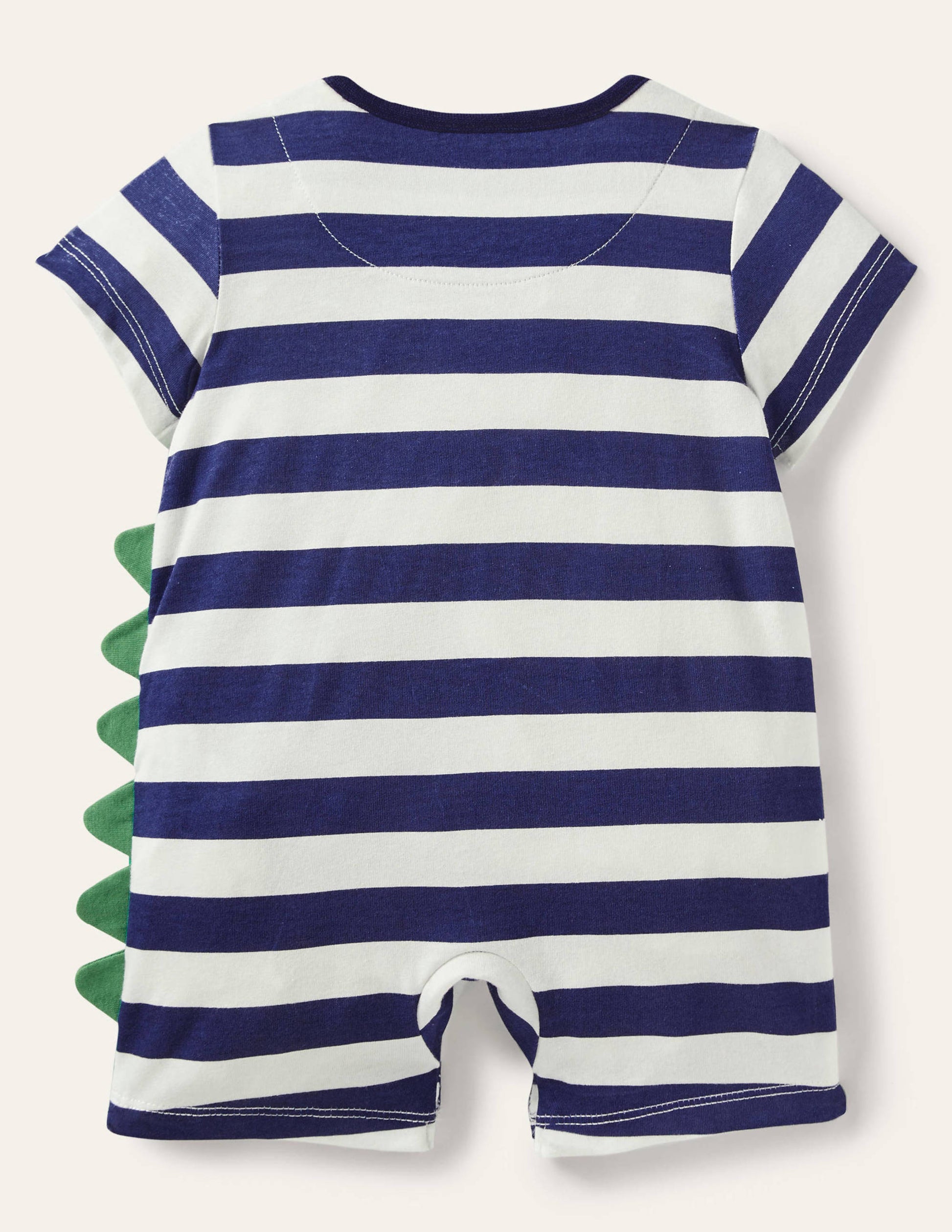 Appliqué Romper-Starboard/Ivory Crocodiles-2