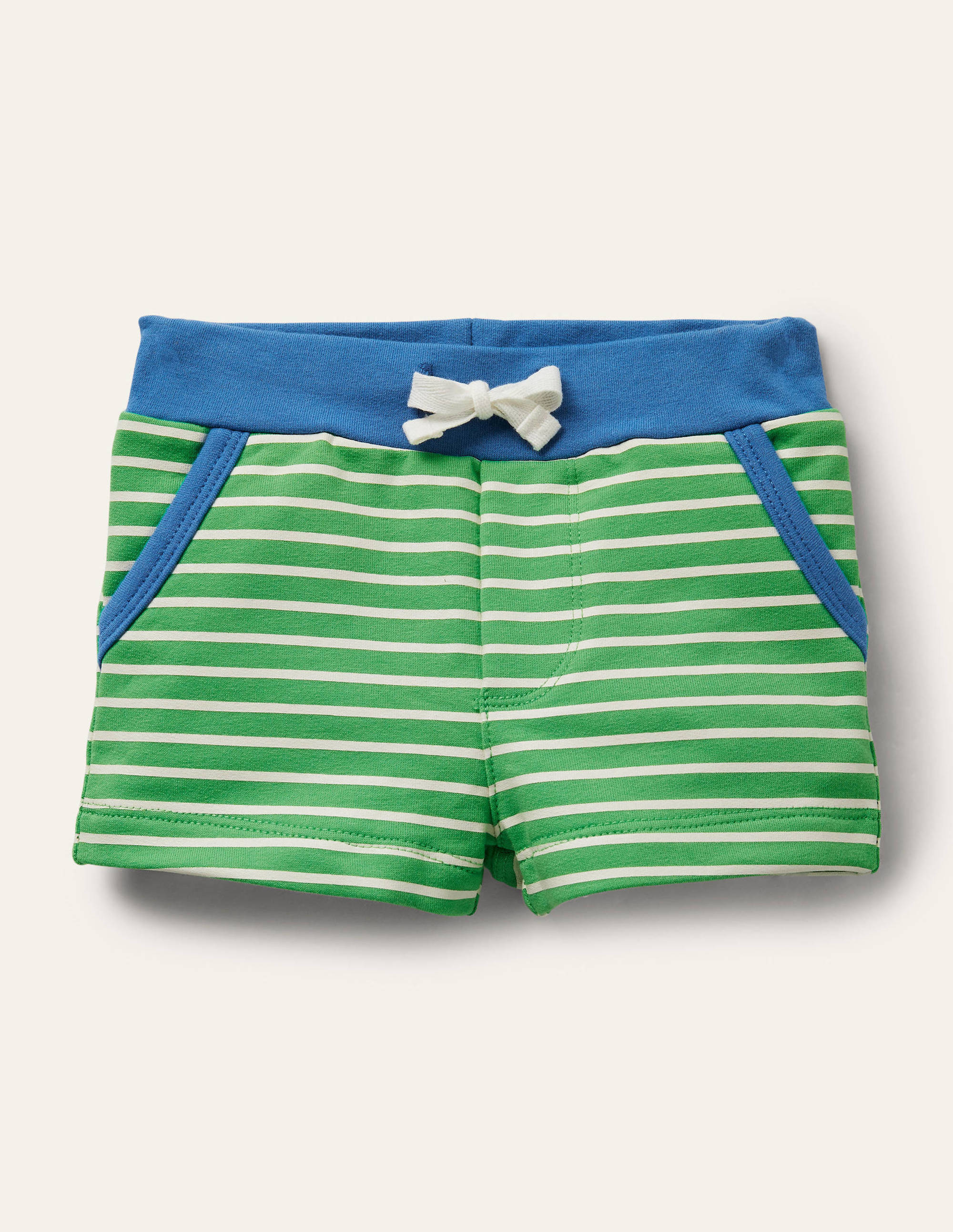 Jersey Shorts-Green/Ivory - Image 1