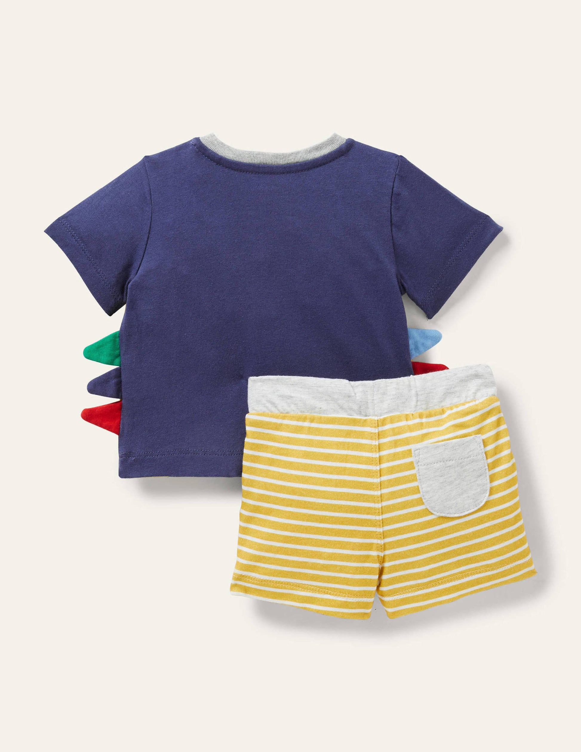 Appliqué T-shirt & Shorts Set-Starboard/Ivory Giraffe-2