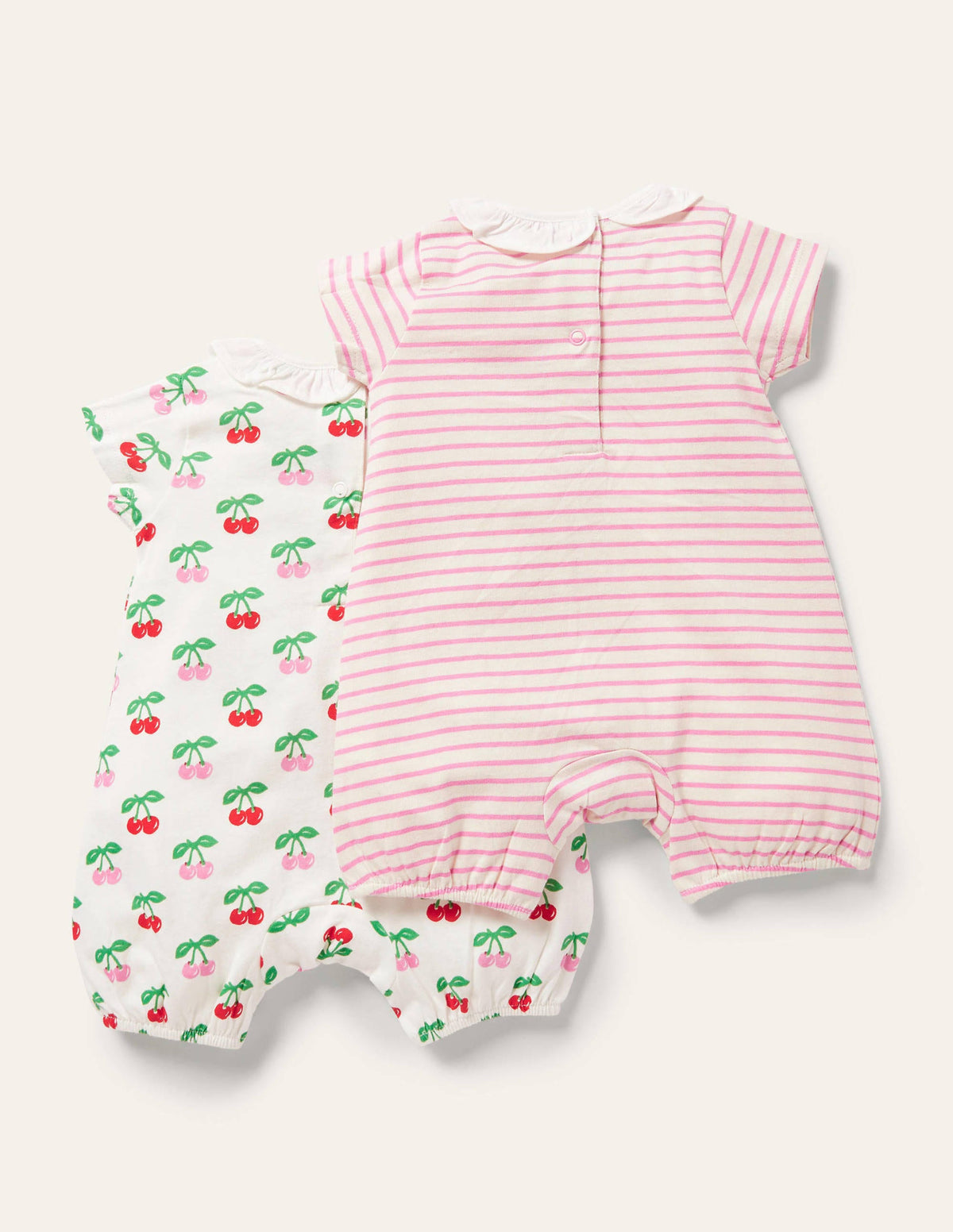 Twin Pack Rompers-Molly Mahon Cherries-2