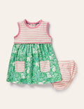 Sleeveless Jersey Dress-Aloe Green Elephant Palm