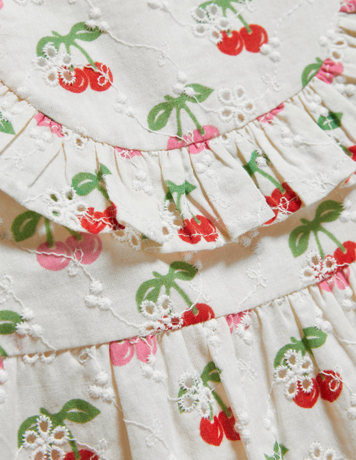 Broderie Woven Dress-Molly Mahon Cherries-3