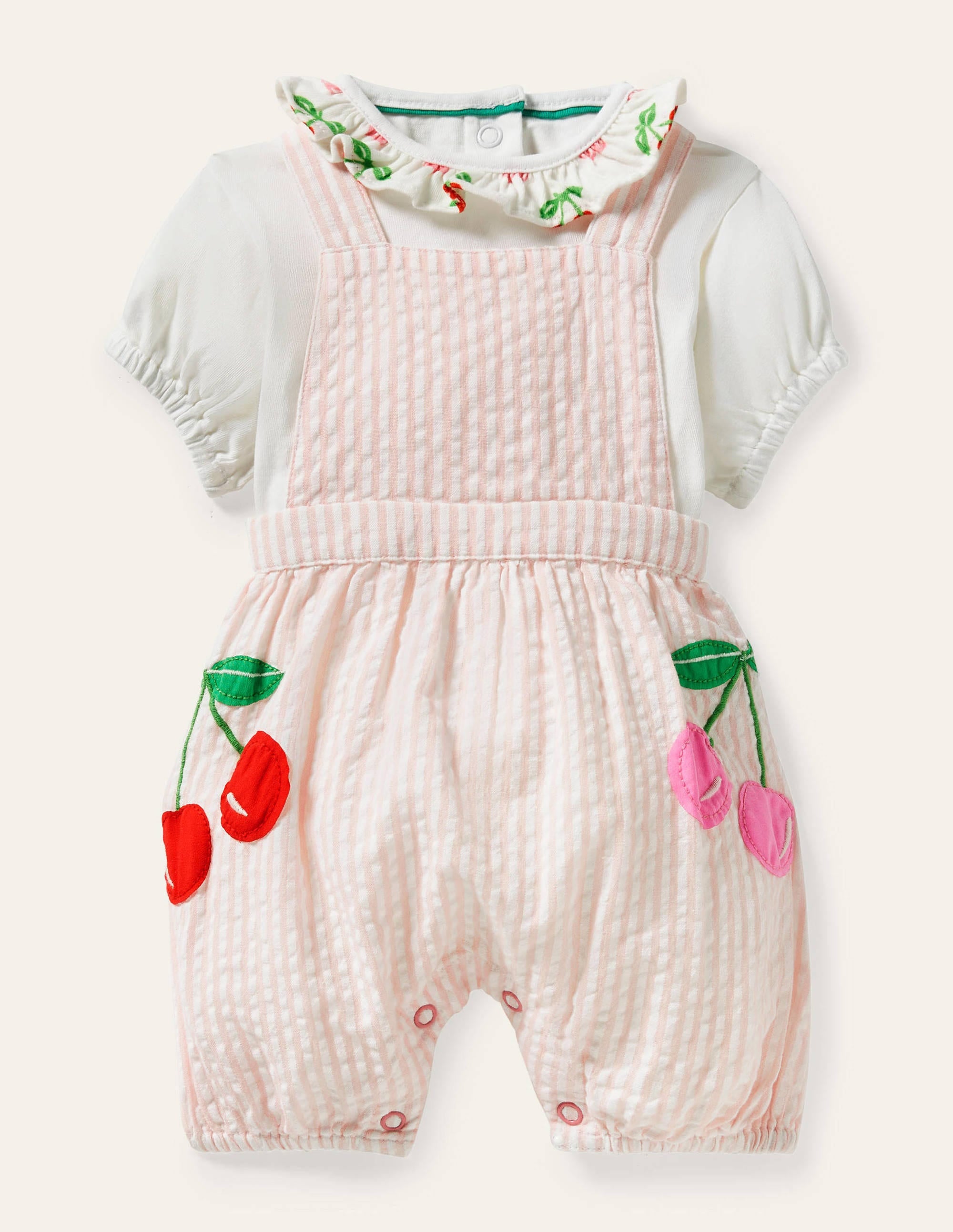 Cherry Romper set-Molly Mahon Cherries - Image 1