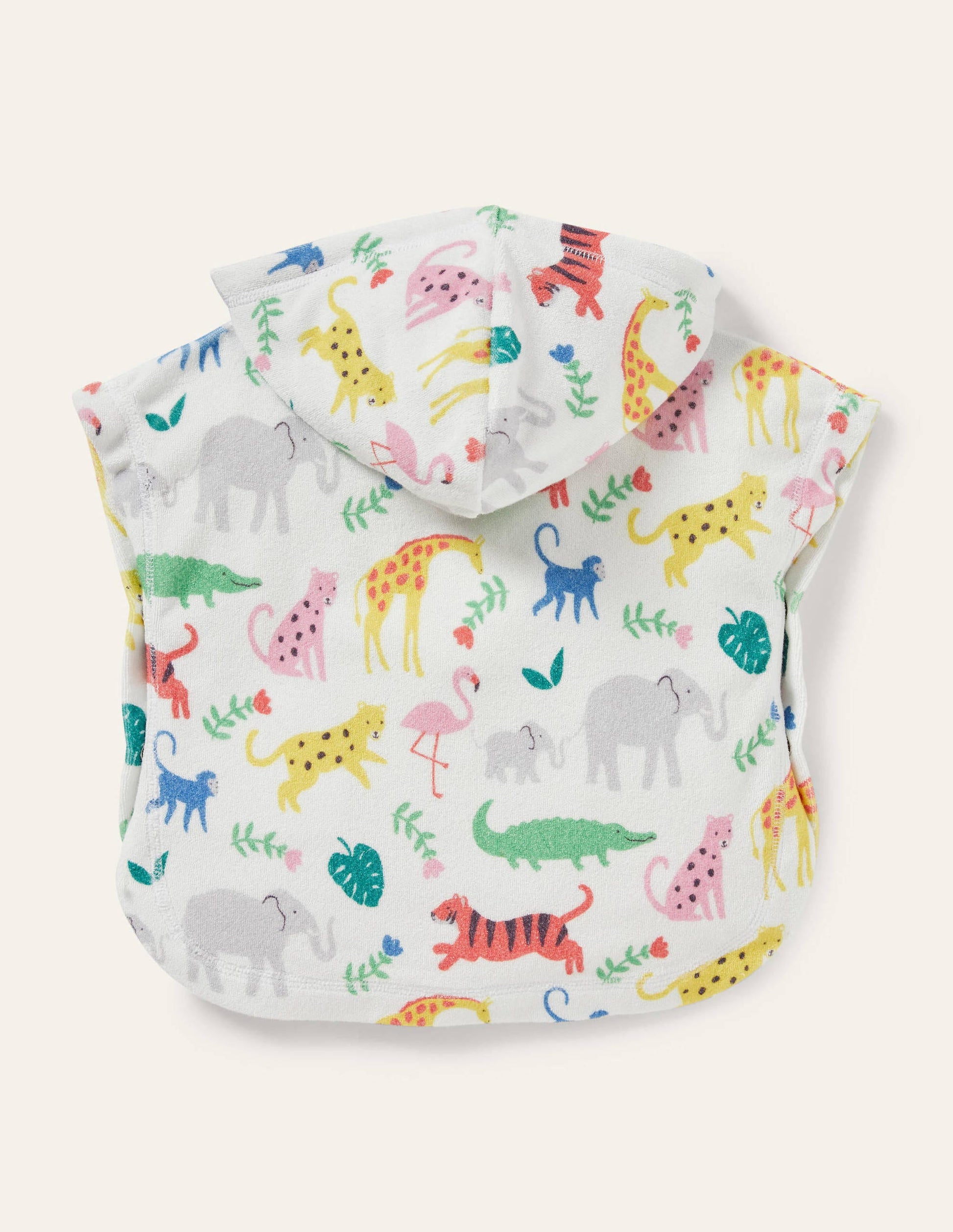 Towelling Throw On-Multi Jungle Stamp-2