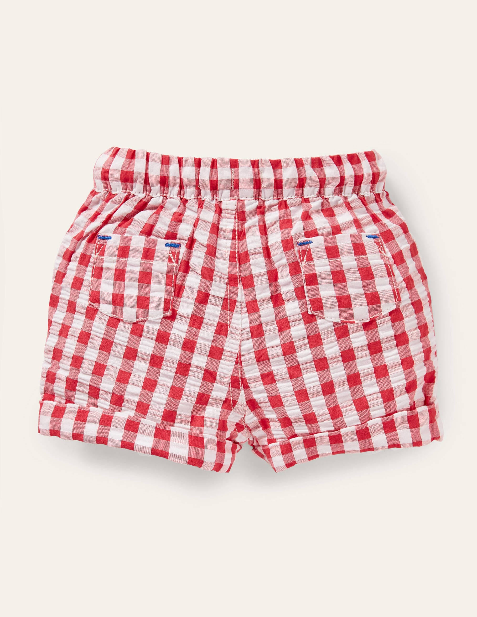 Check Woven Shorts-Strawberry Tart Gingham - Image 2