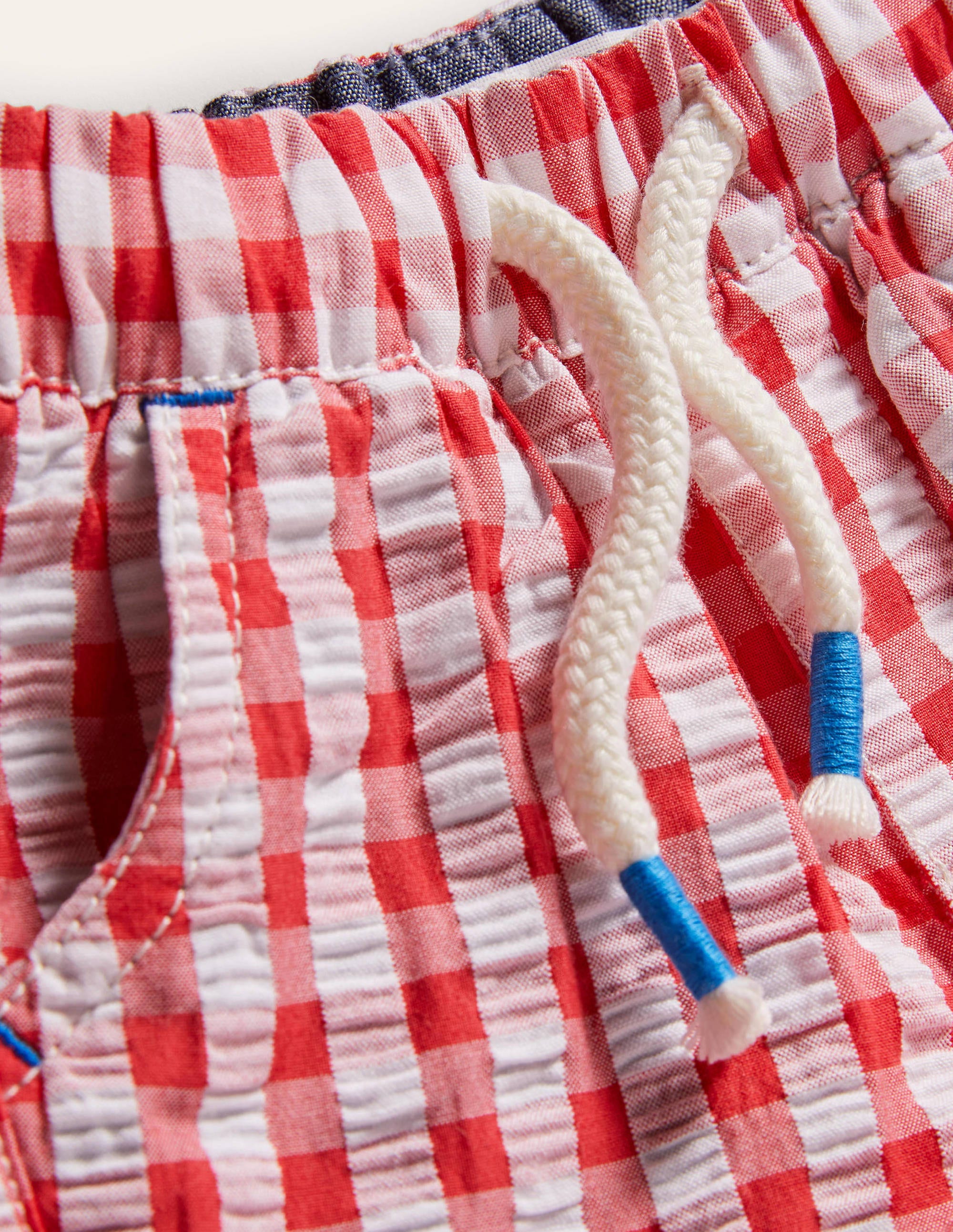 Check Woven Shorts-Strawberry Tart Gingham - Image 3