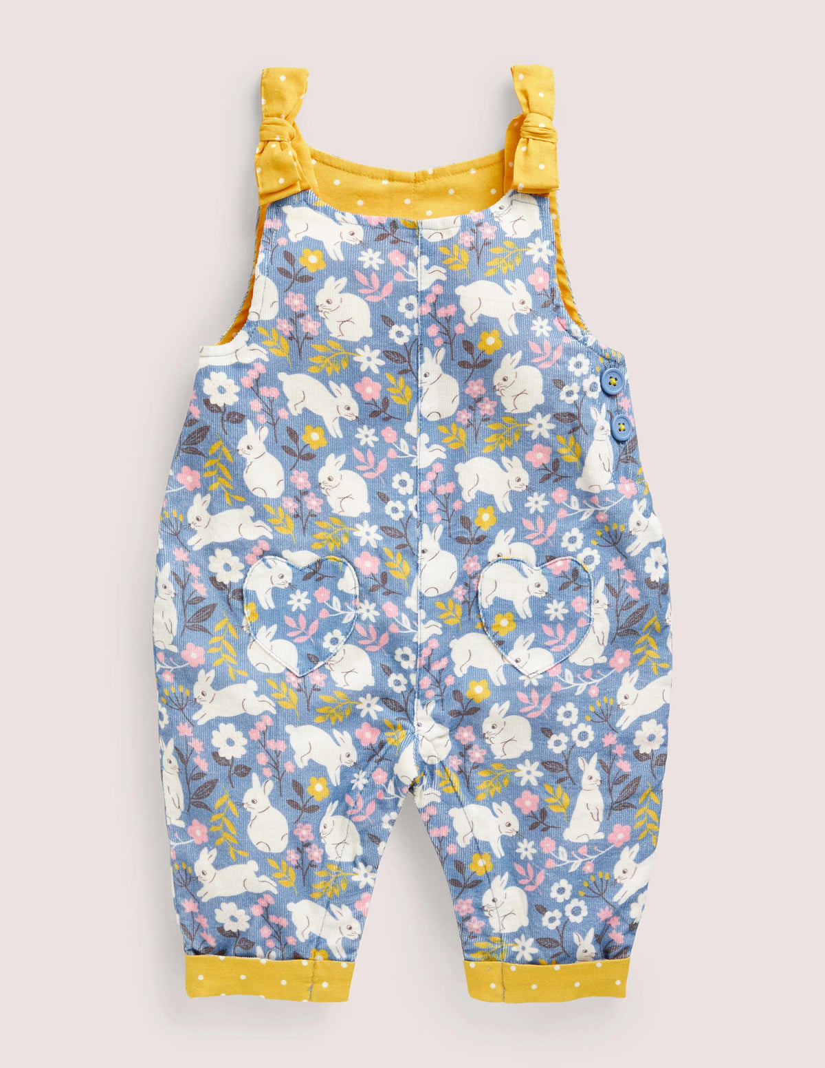Cord Overalls-Riviera Blue Bunny Field - Image 1