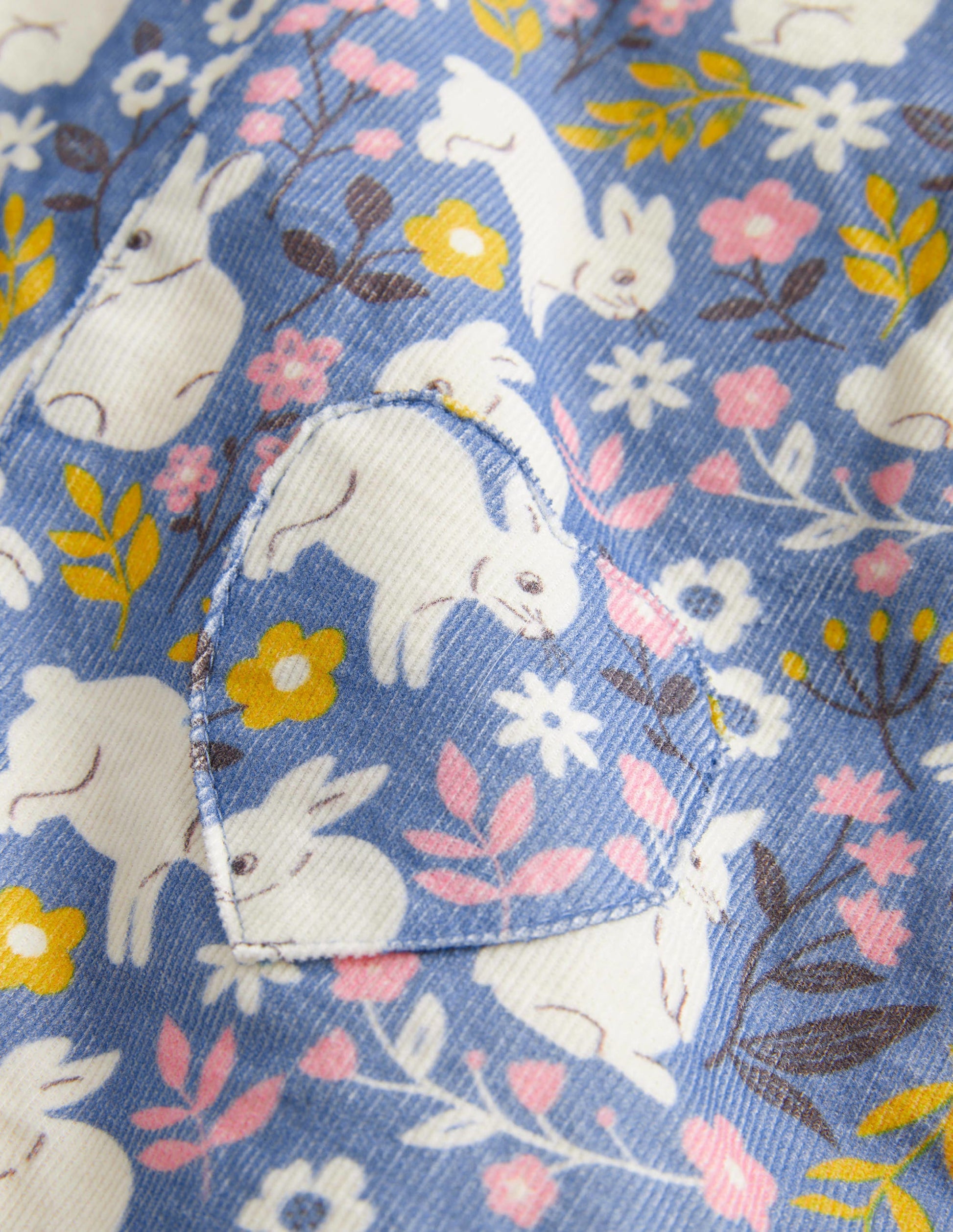 Cord Overalls-Riviera Blue Bunny Field-3