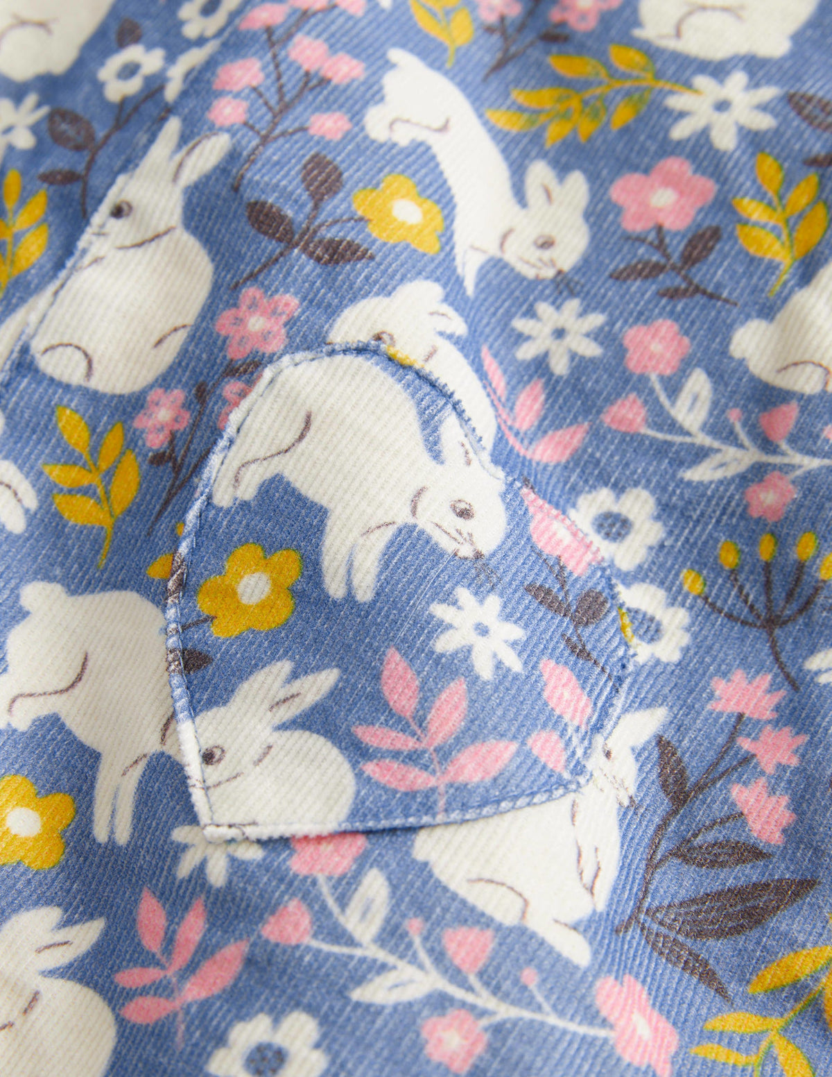 Cord Overalls-Riviera Blue Bunny Field - Image 3