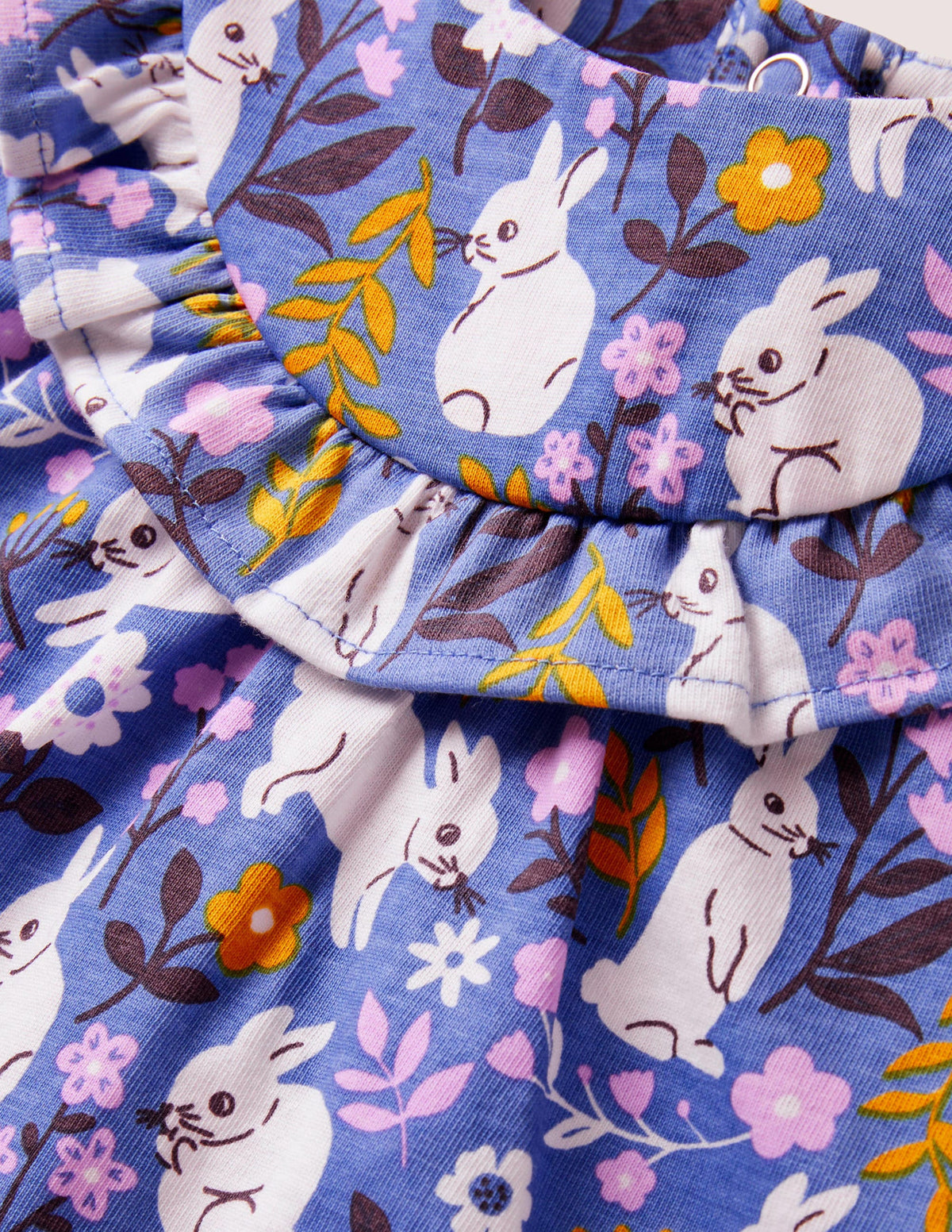 Printed Long Sleeve Dress-Riviera Bunny Field-3