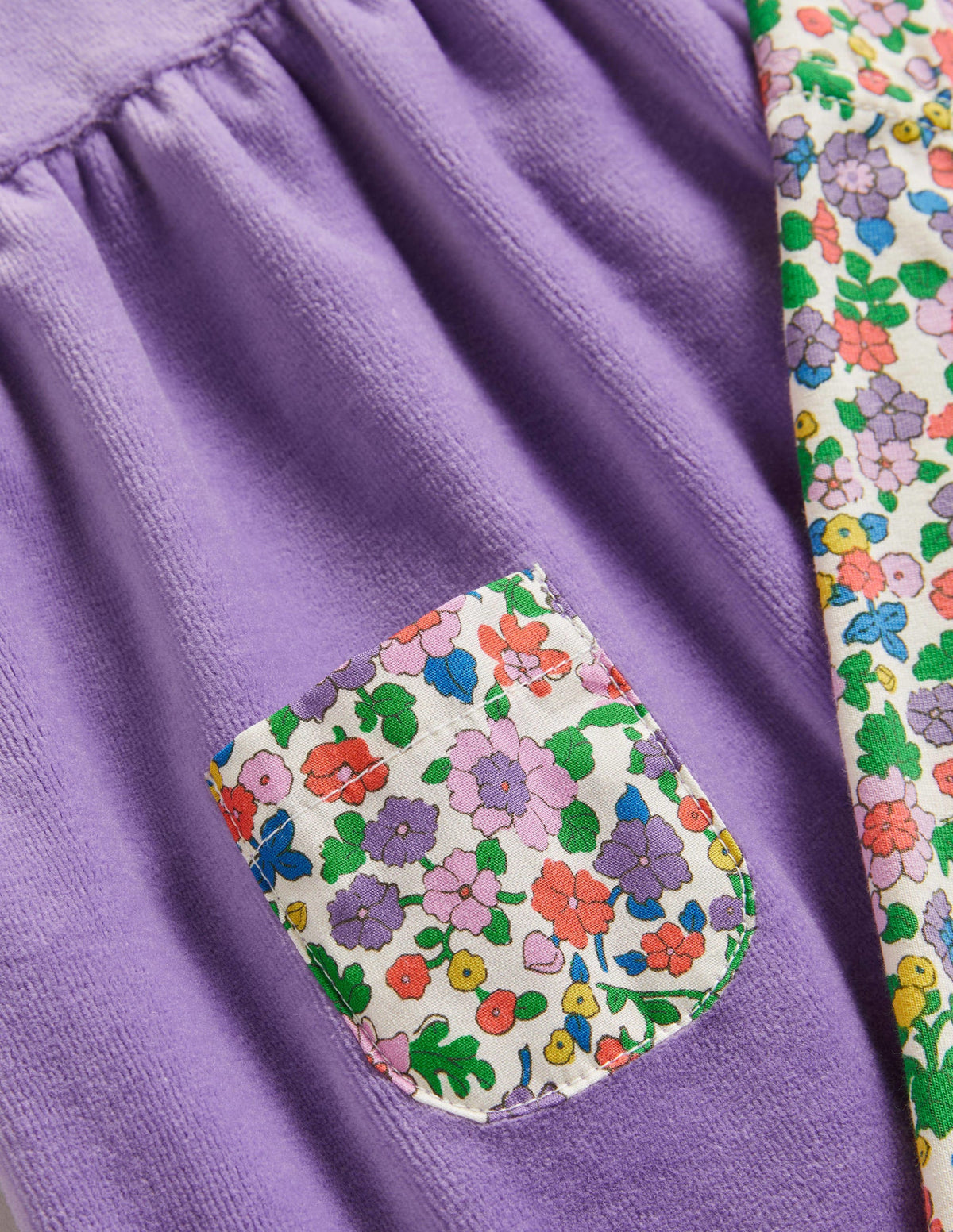 Velour Dress and Legging Set-Aster Purple Floral - Image 3