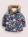 Navy 3-in-1 Animal Print Hooded Coat-Navy Multi Animals