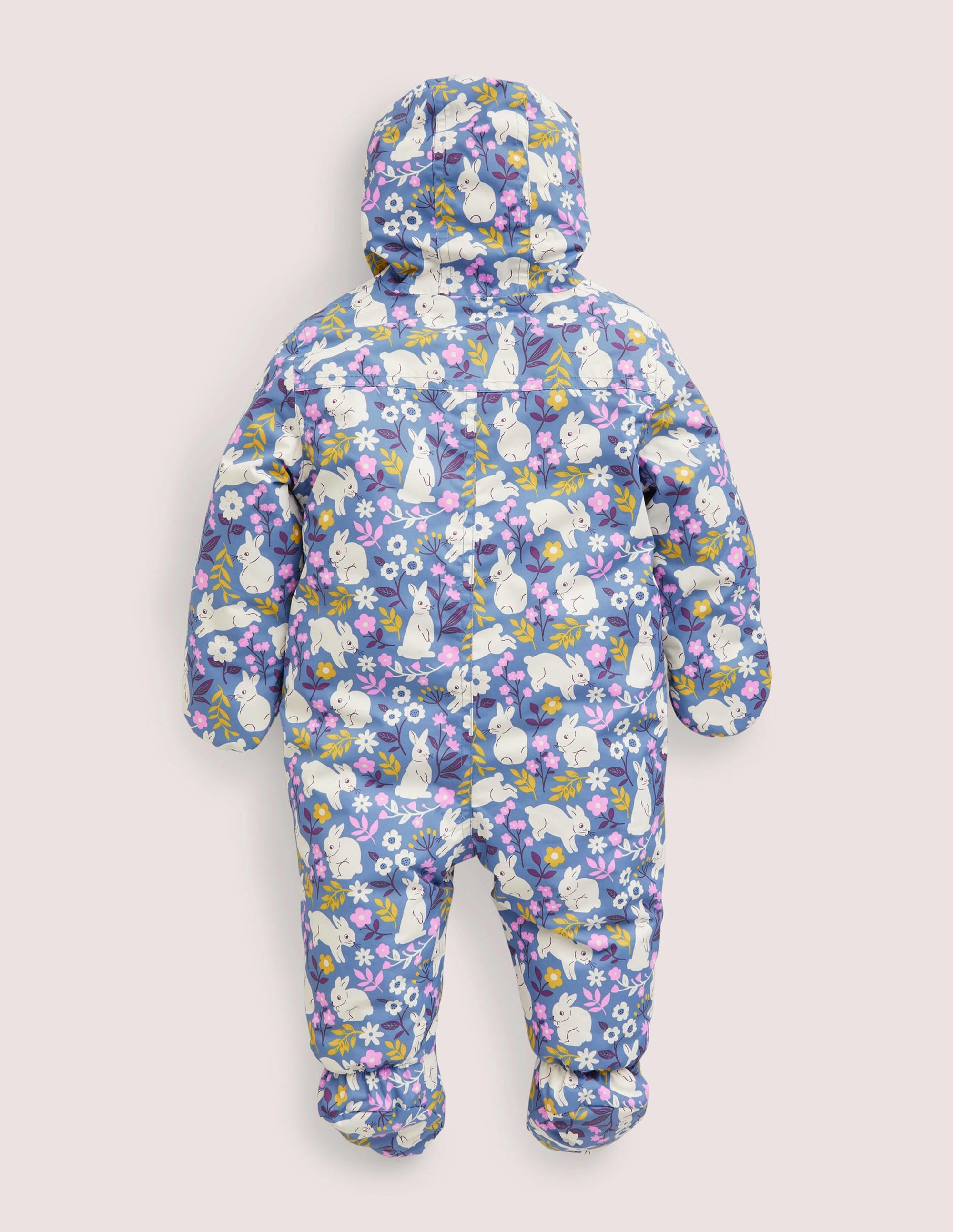 Printed Snowsuit-Riviera Blue Bunny Field - Image 2