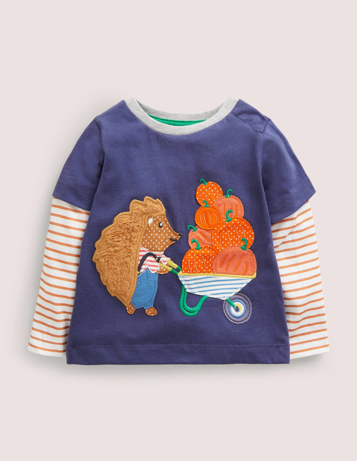 Halloween Appliqué T-shirt-Starboard Hedgehog - Image 1