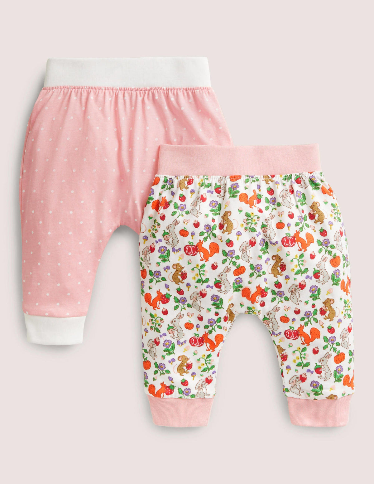 Twin Pack Printed Bottoms-Ivory Woodland Friends - Image 1