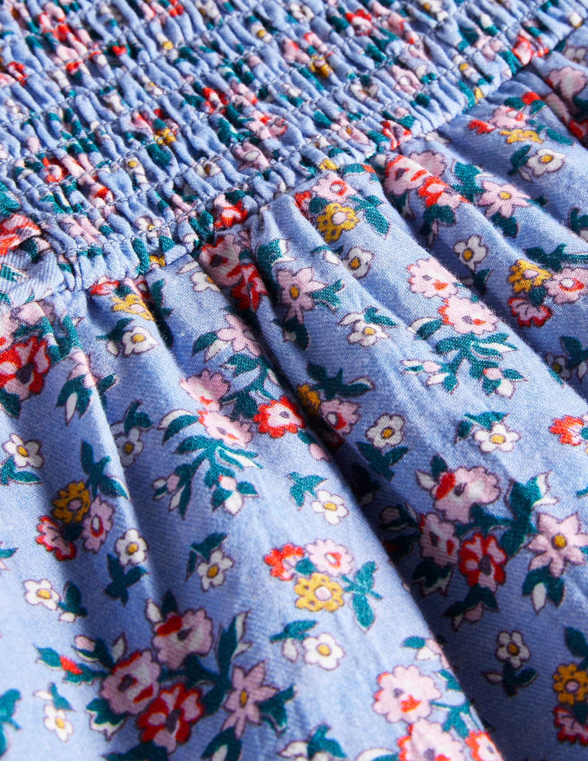 Printed Woven Dress-Dusty Blue Floral - Image 3