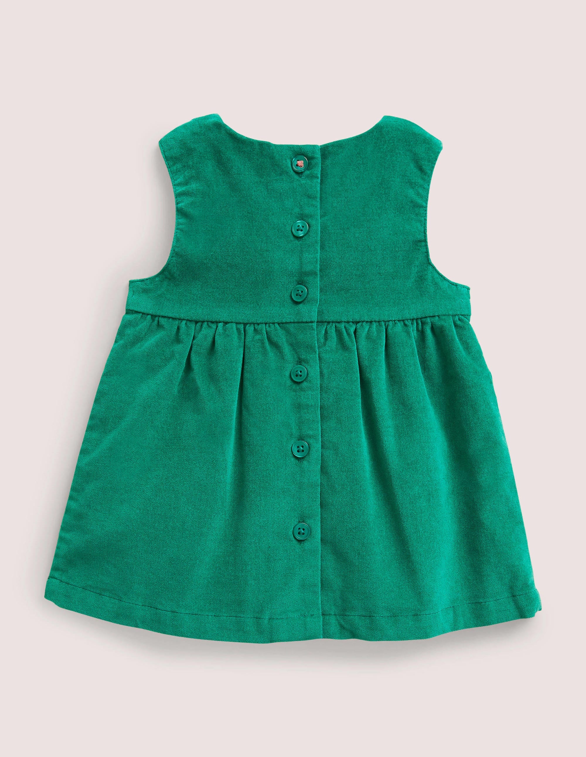 Velvet Pinnie Dress-Shady Glade Green Festive - Image 2