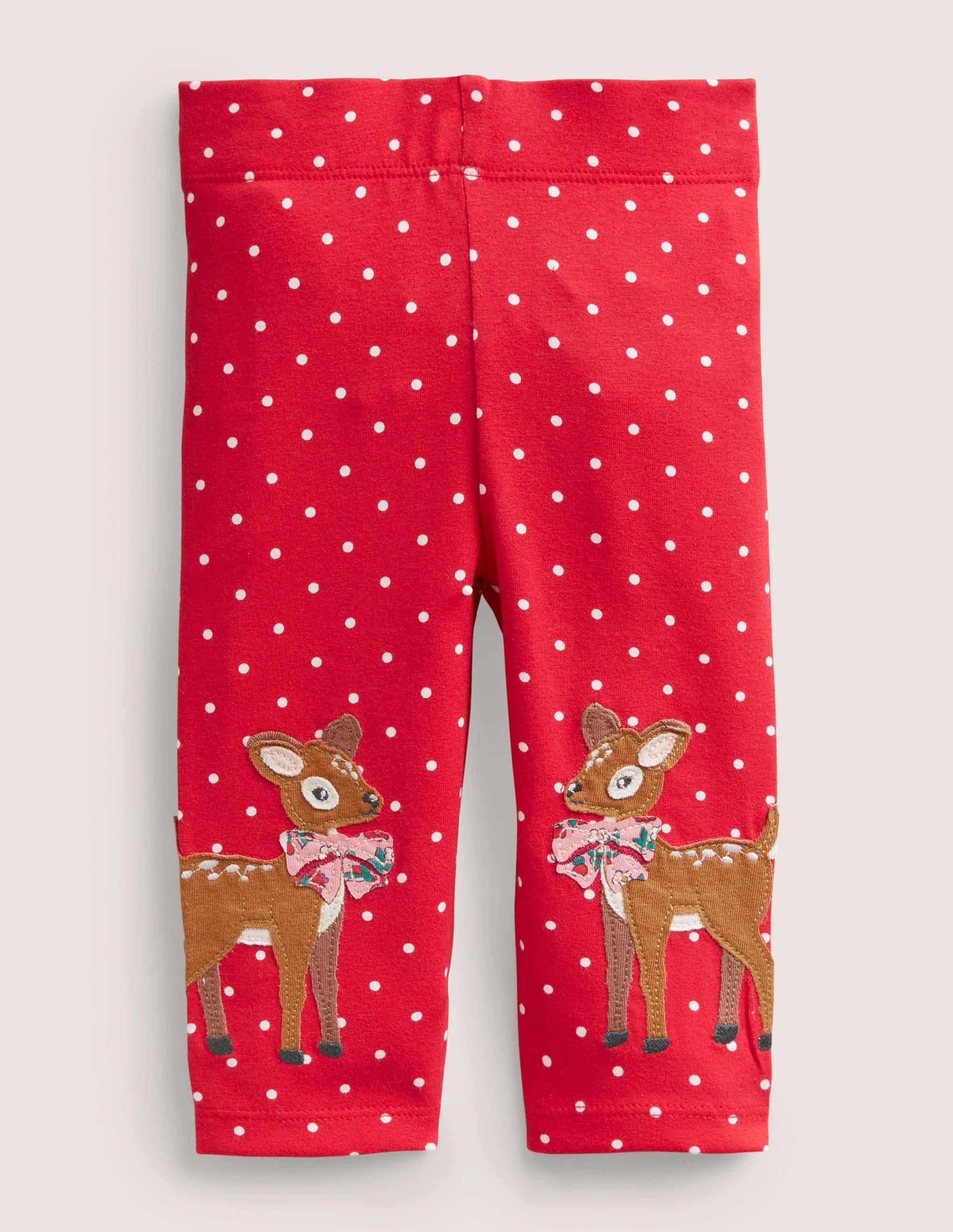 Appliqué Leggings-Rockabilly Red Deers - Image 1