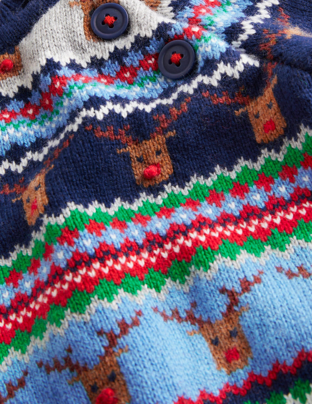 Reindeer Fair Isle Jumper-Grey Marl Reindeers-3