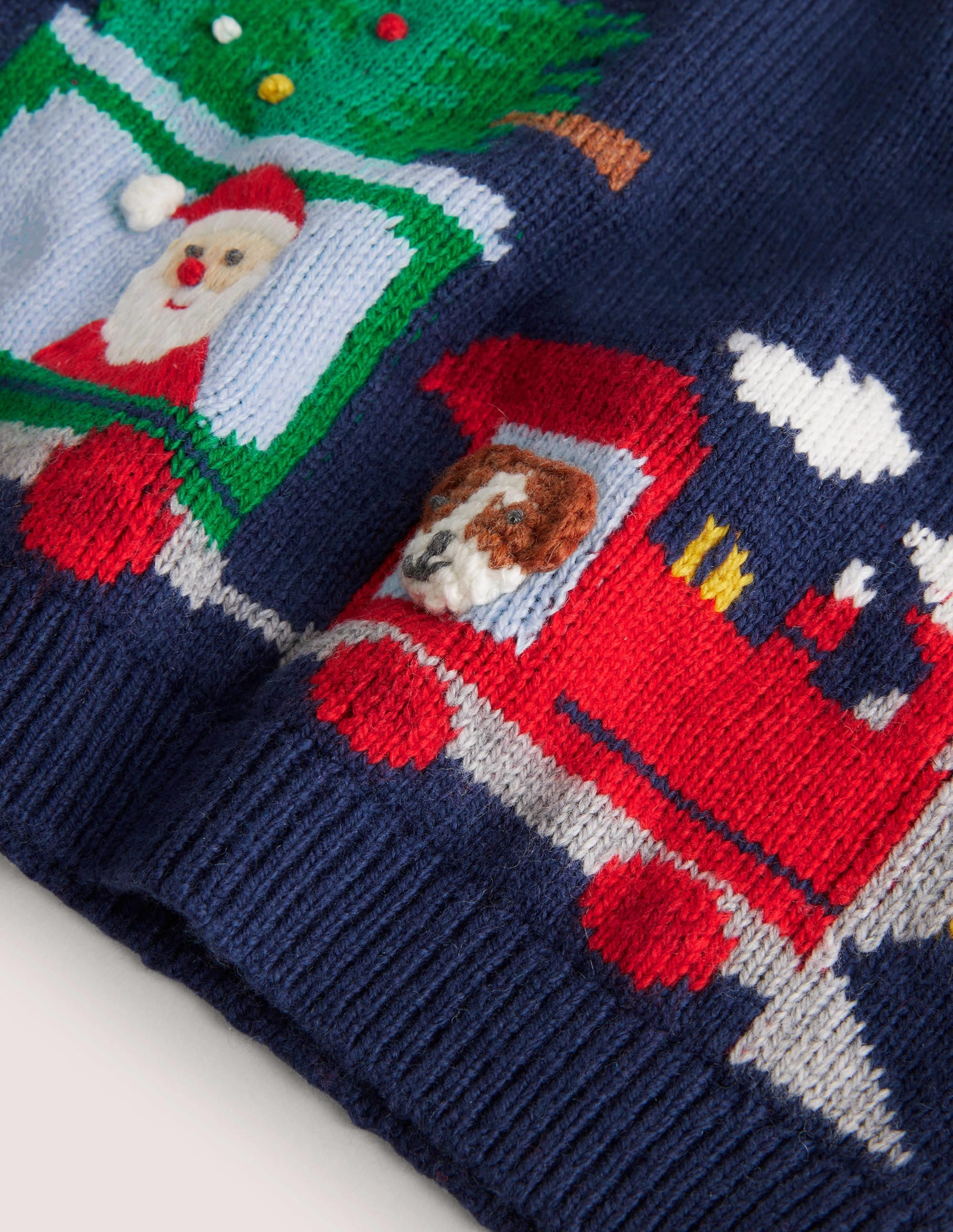 Cosy Fun Jumper-College Navy Train - Image 3