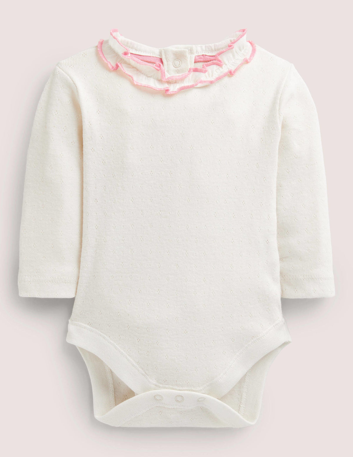 Pointelle Collared Body-Ivory-1