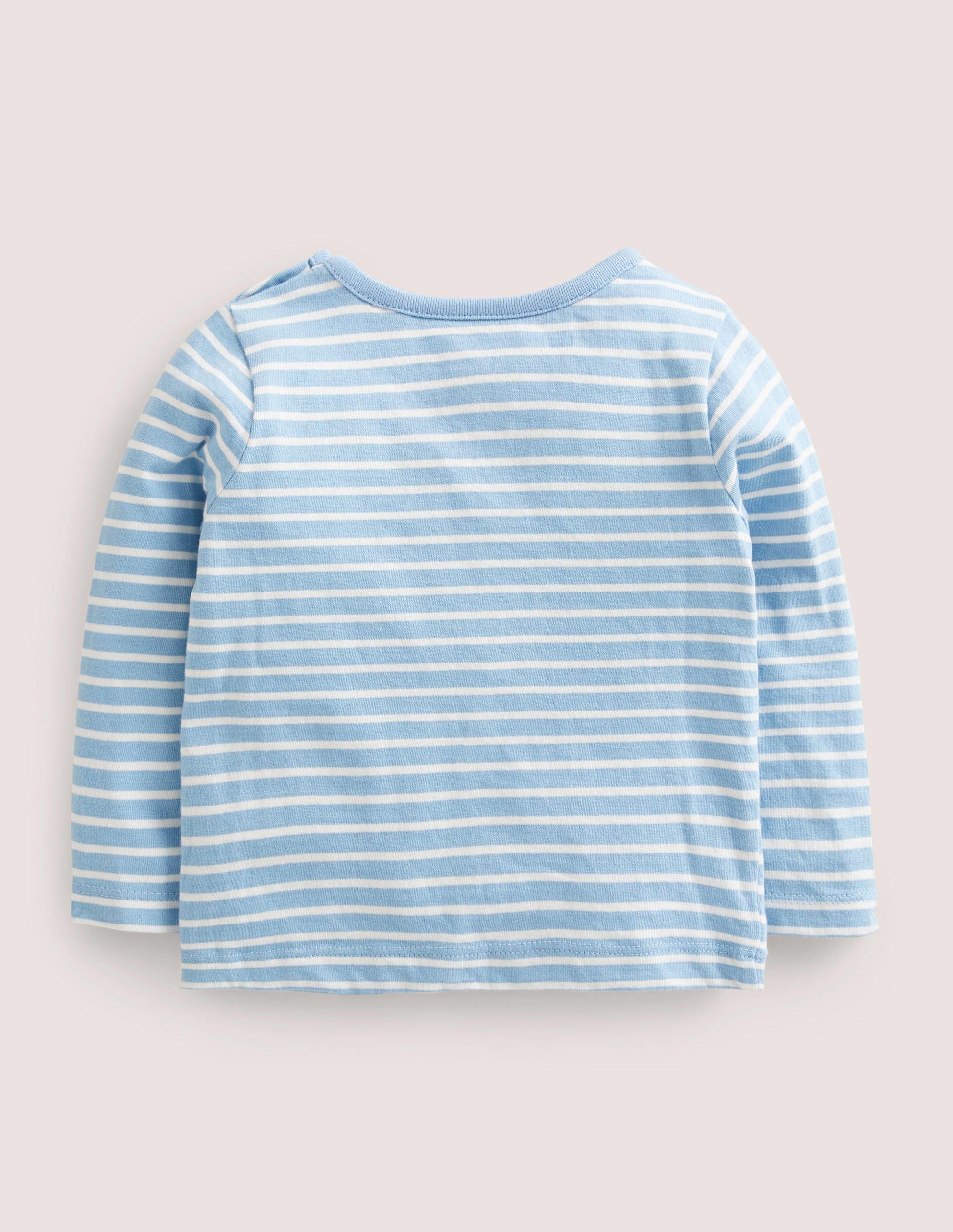 Appliqué Christmas T-shirt-Dusty Blue/Ivory Bunny-2