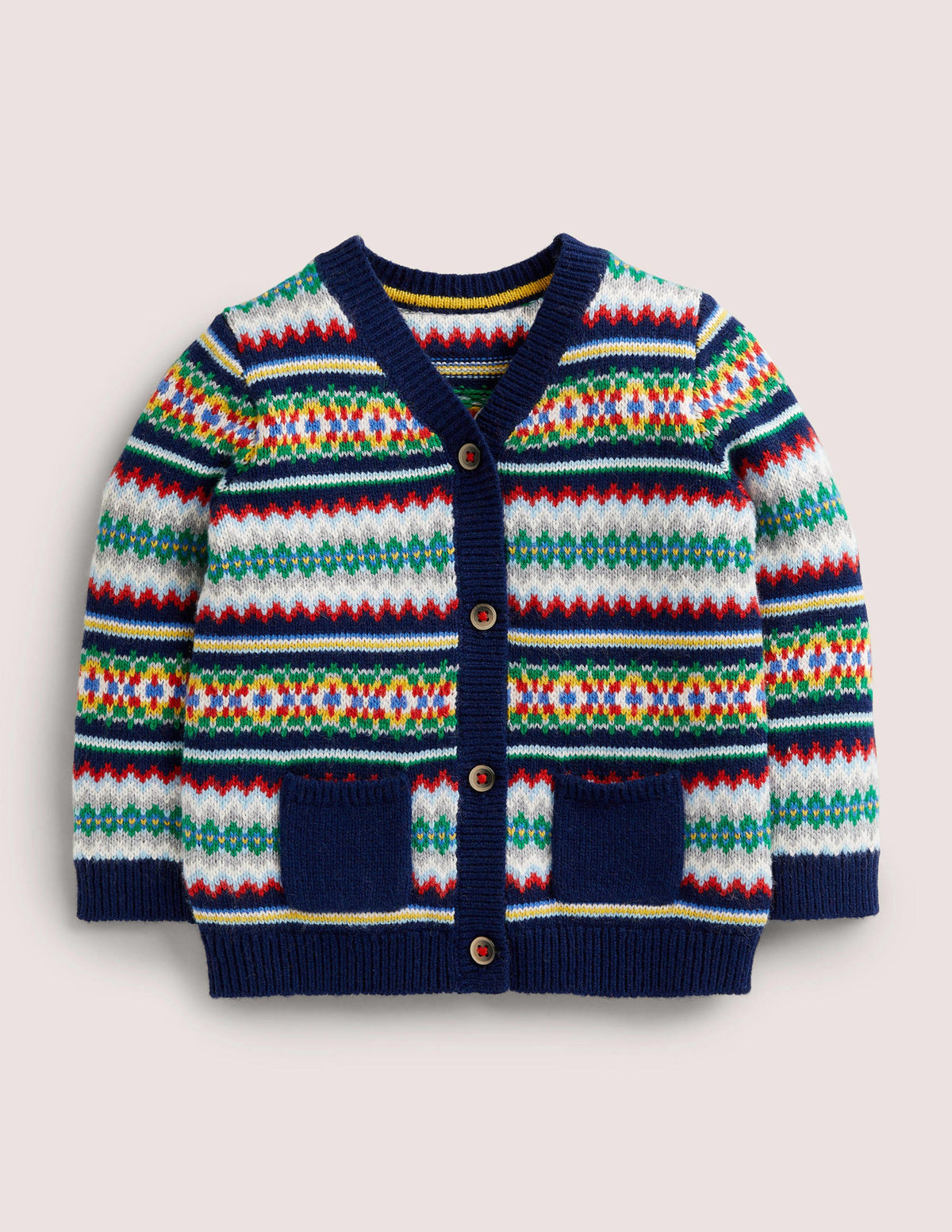 All-over Fair Isle Cardigan-Starboard Blue Multi Fair Isle-1