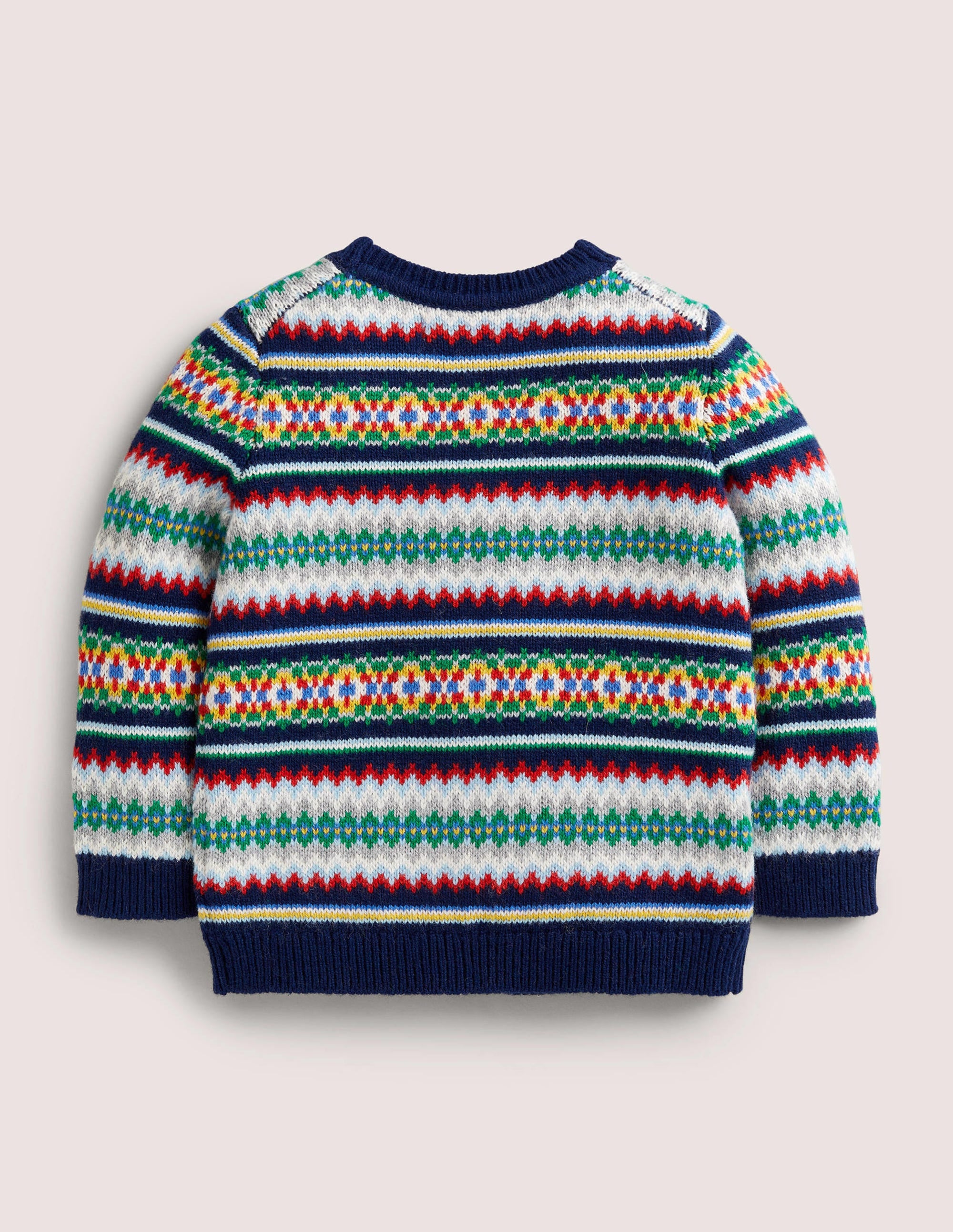 All-over Fair Isle Cardigan-Starboard Blue Multi Fair Isle - Image 2