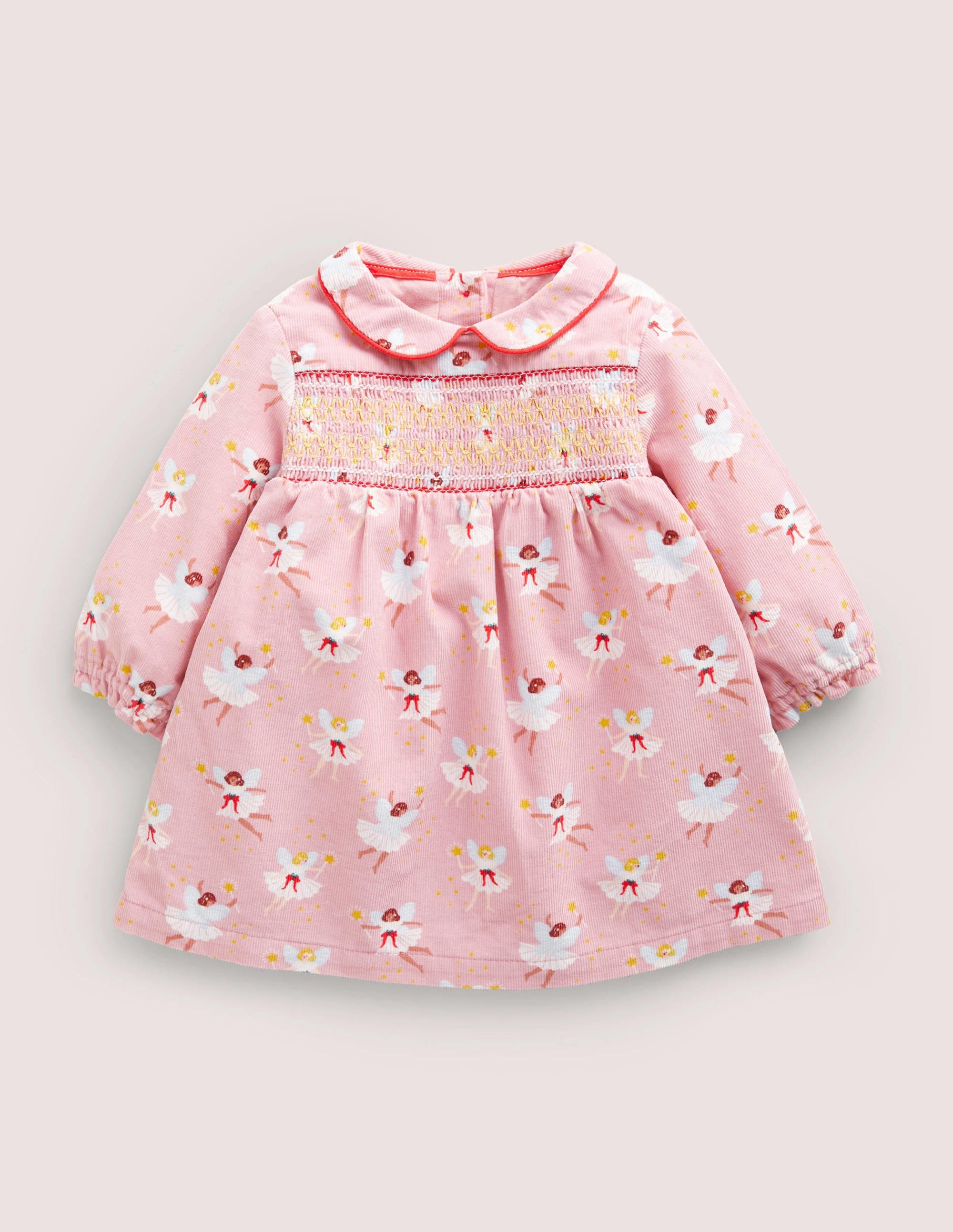 Woven Collar Dress-Boto Pink Fairies - Image 1