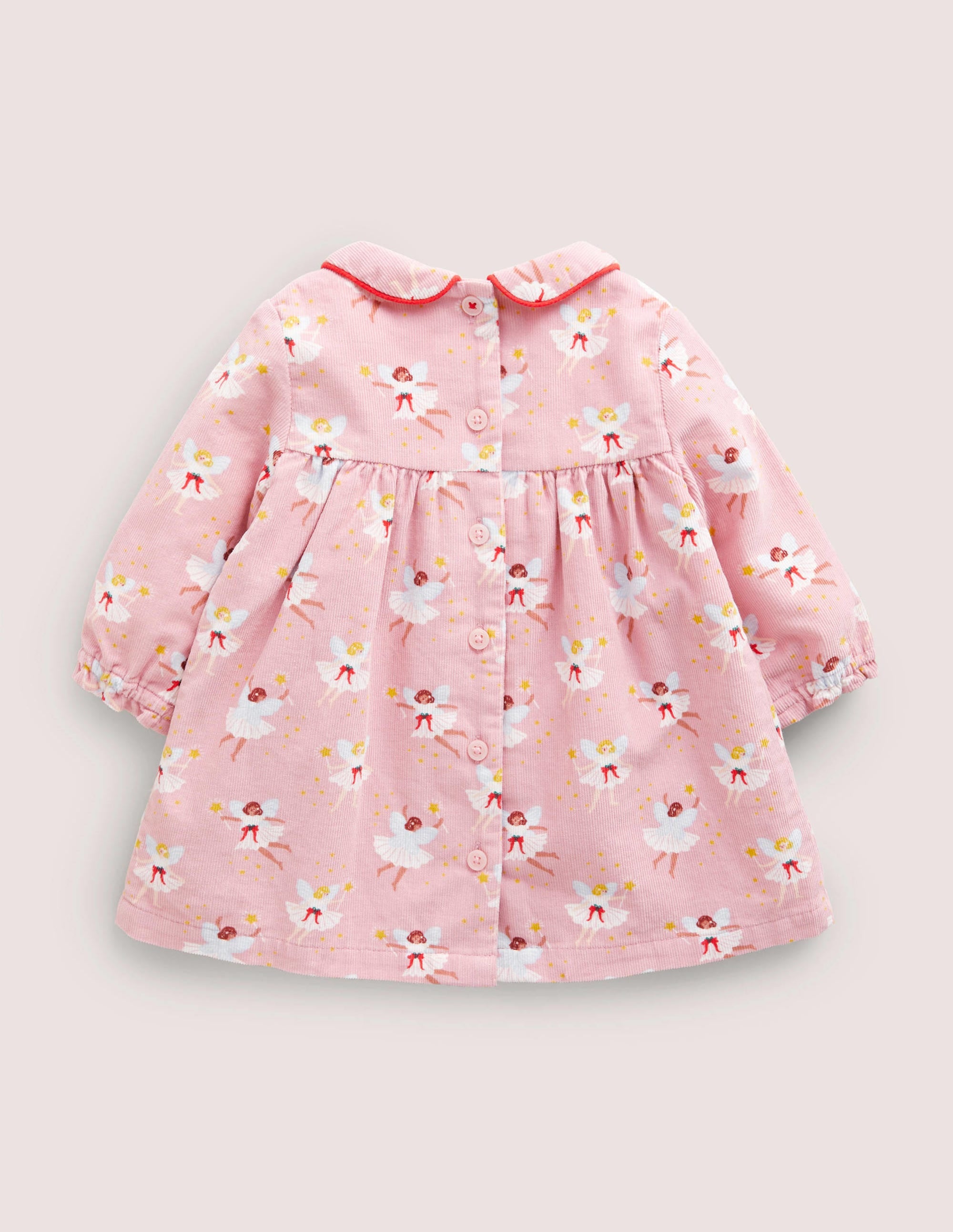 Woven Collar Dress-Boto Pink Fairies - Image 2