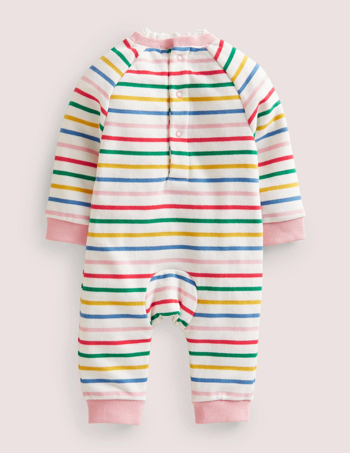 Jersey Ruffle Romper-Multi Stripe - Image 2
