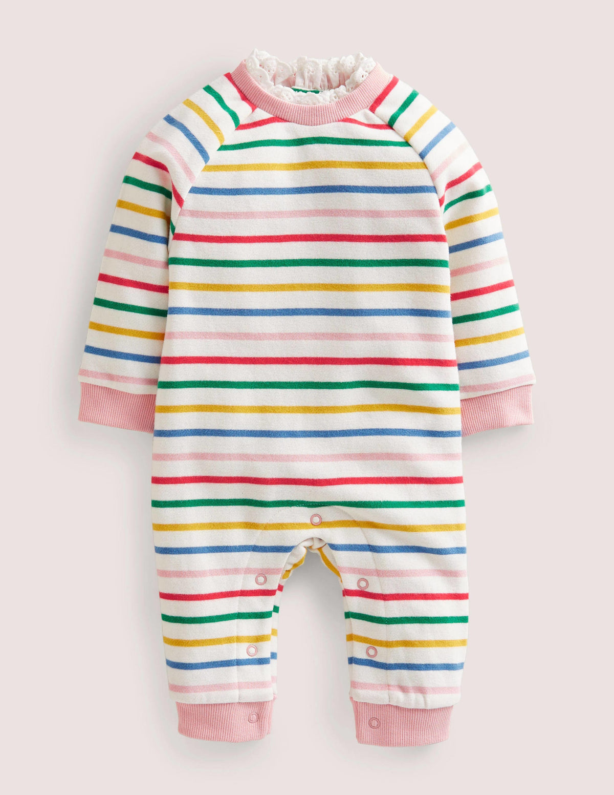 Jersey Ruffle Romper-Multi Stripe - Image 1