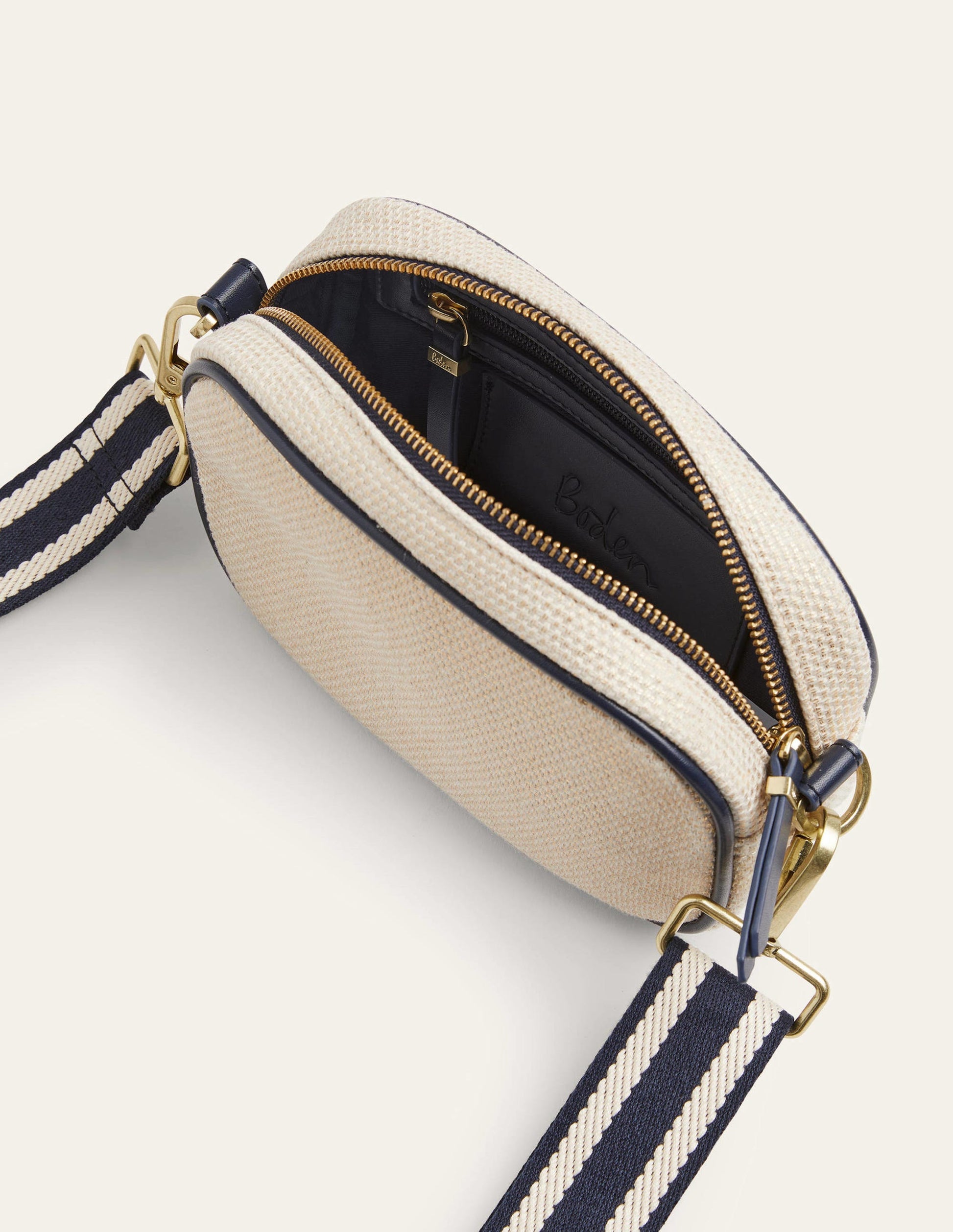 Canvas Crossbody Bag-Gold Metallic-2