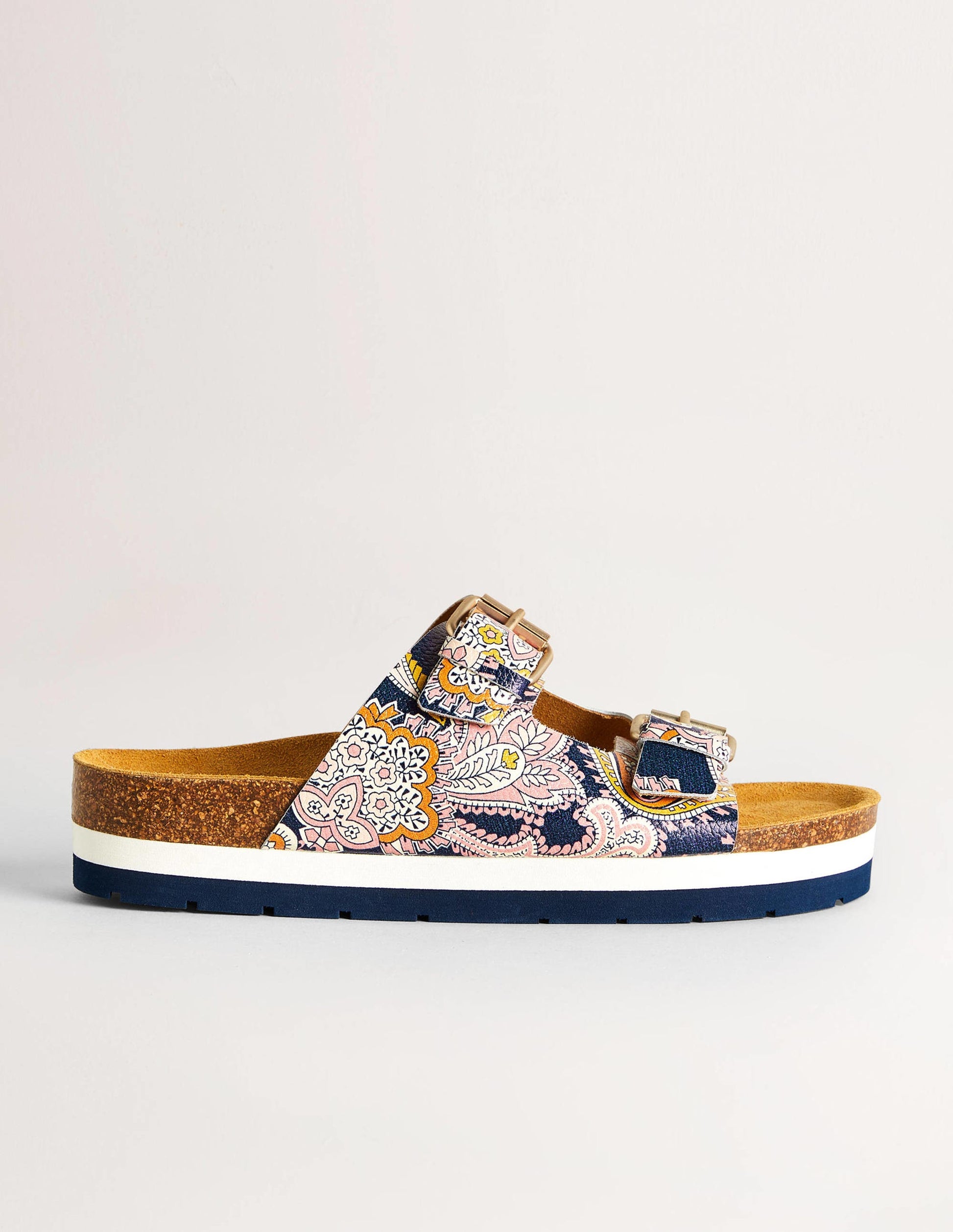 Ottoline Sandals-French Navy, Paisley Bud-1