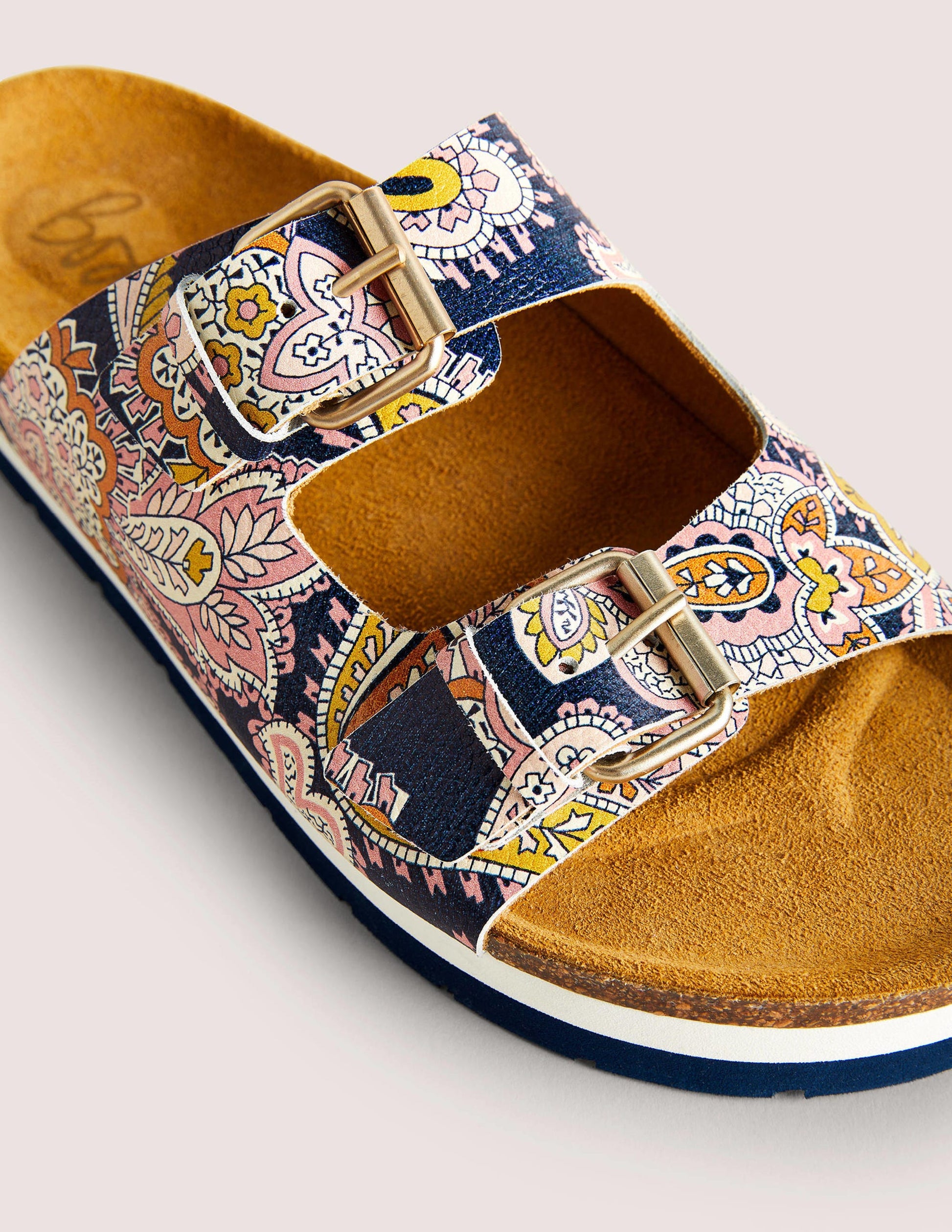 Ottoline Sandals-French Navy, Paisley Bud-3