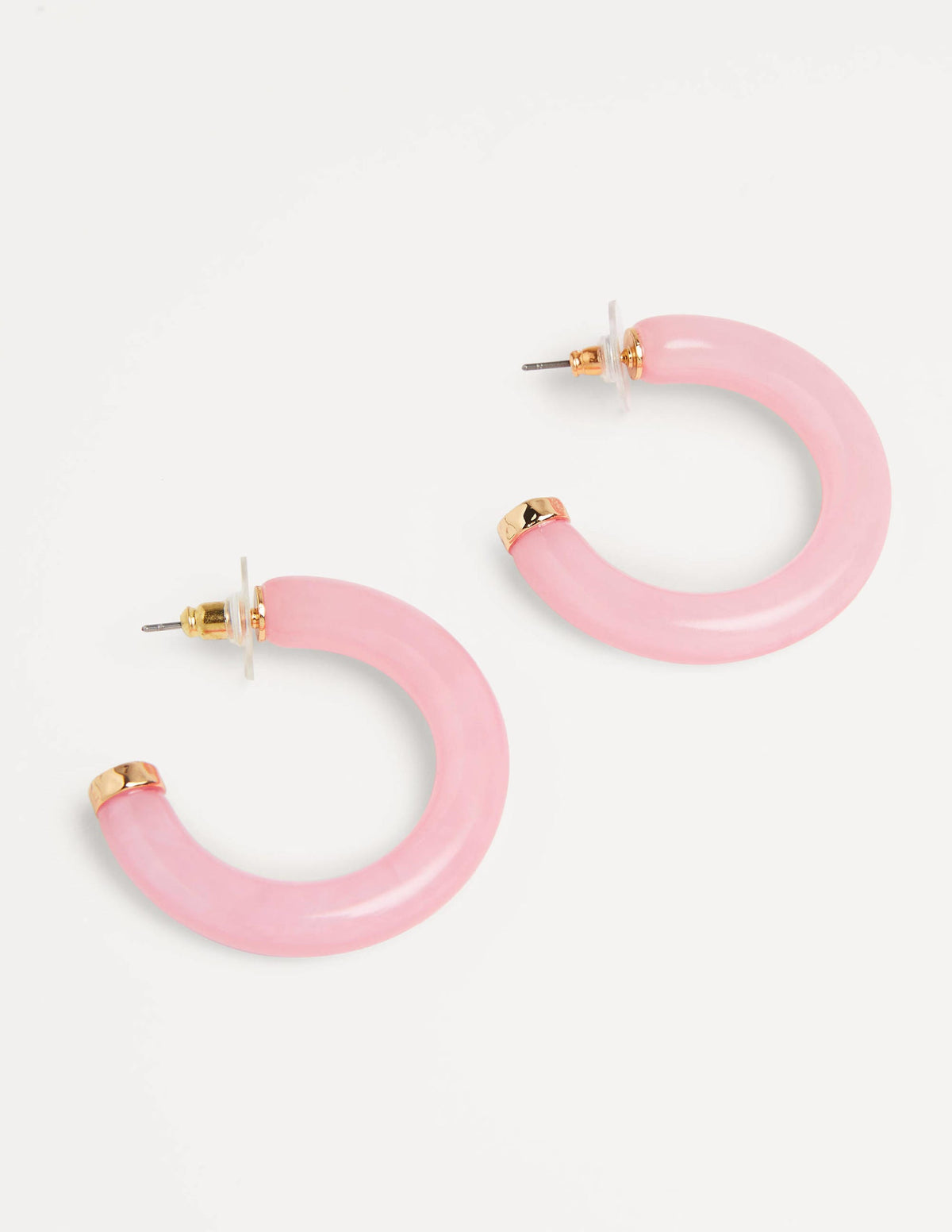 Resin Hoop Earrings-Wild Rose - Image 1