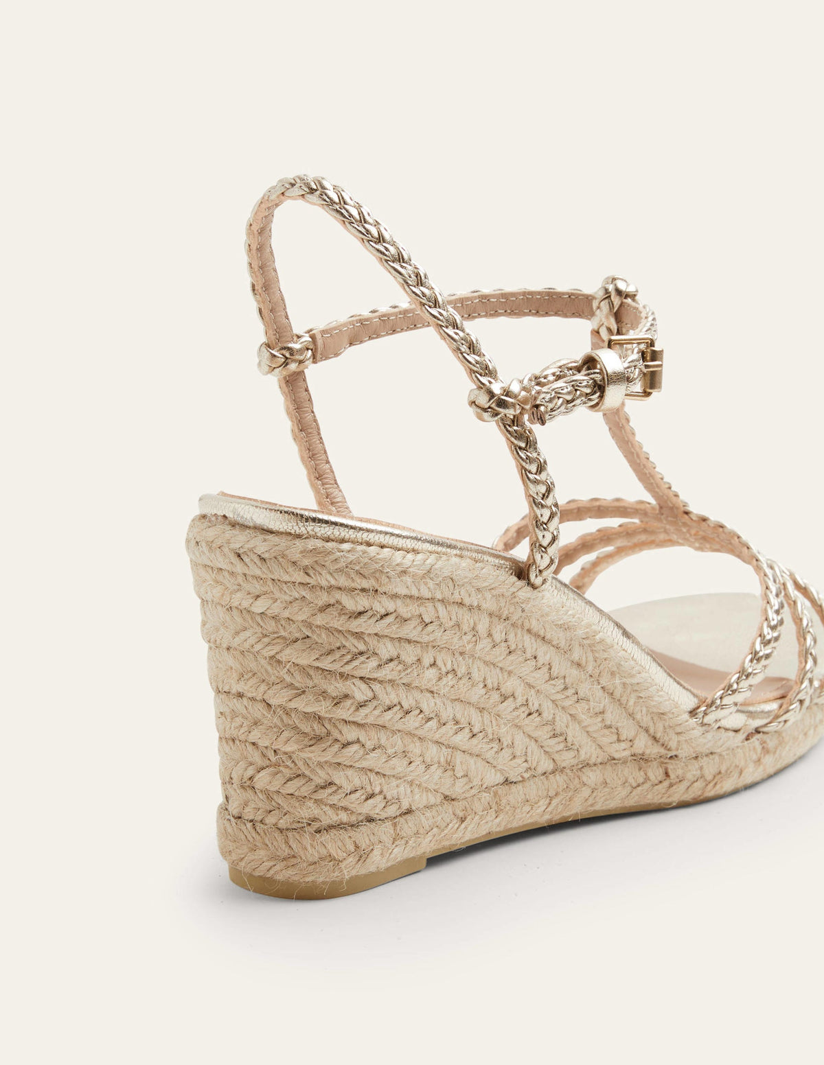 Braided Espadrille Wedges-Pale Gold Metallic-5